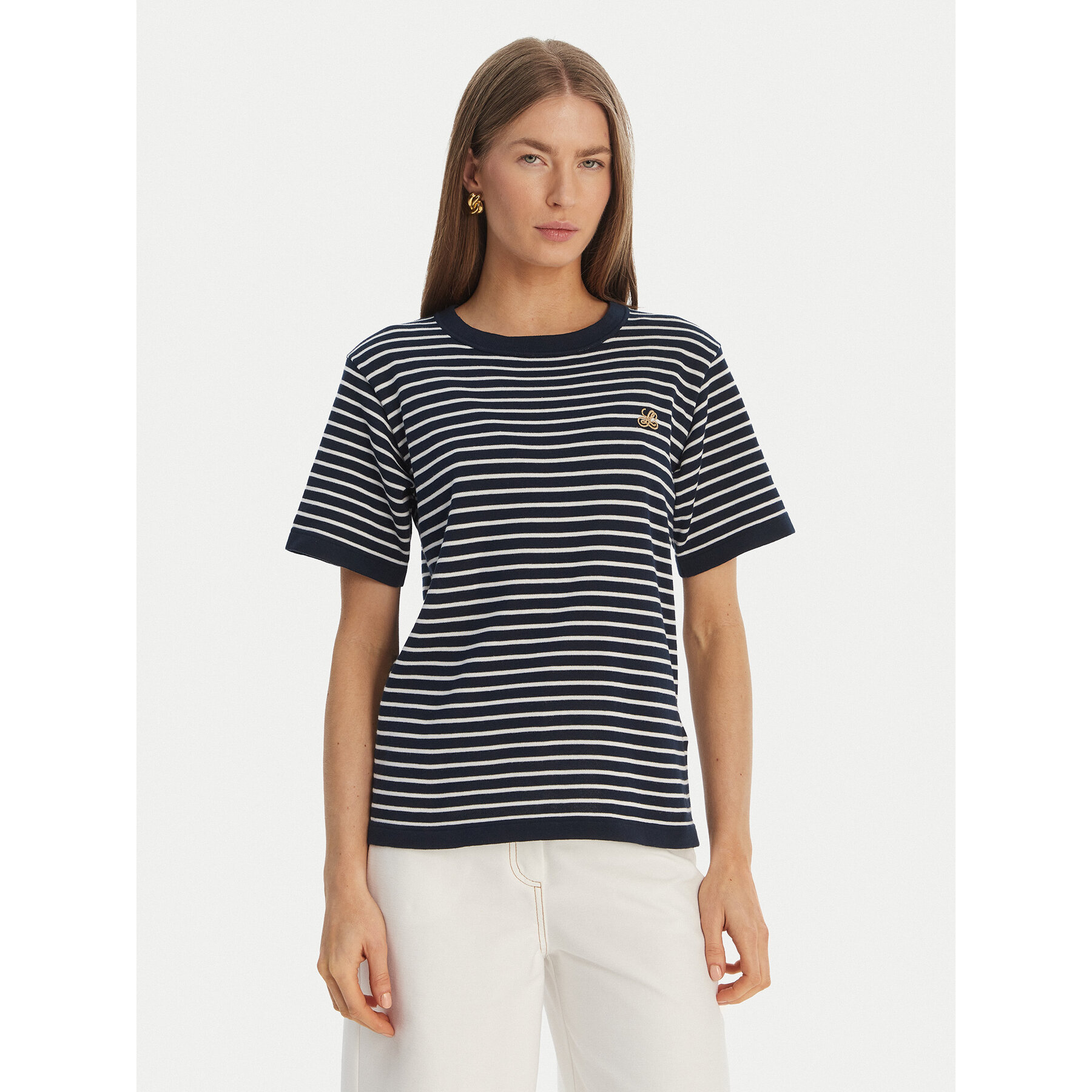 Luisa Spagnoli T-Shirt Cattolica 100402 Dunkelblau Regular Fit