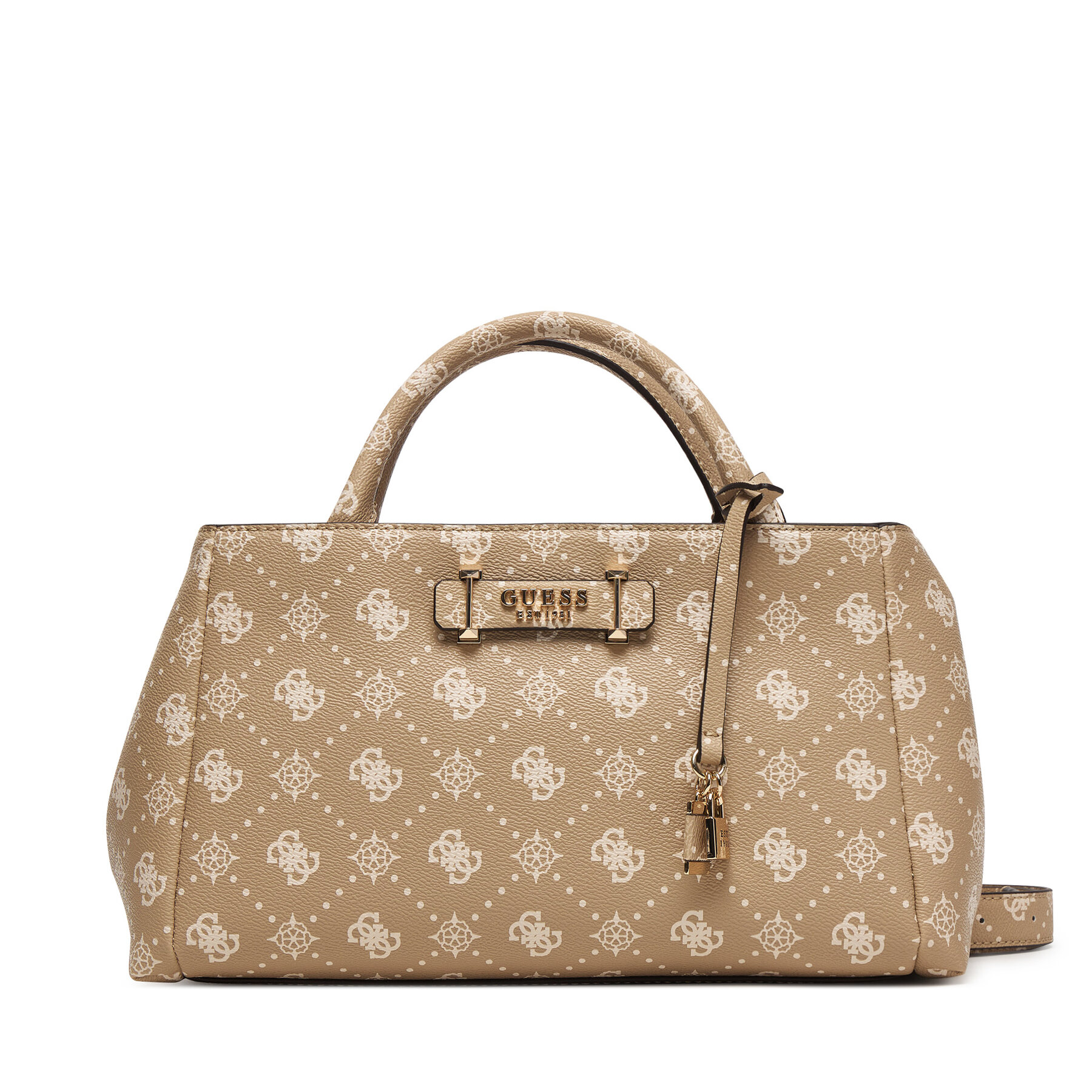 Дамска чанта Guess Carrie Logo HWGP98 98060 Бежов