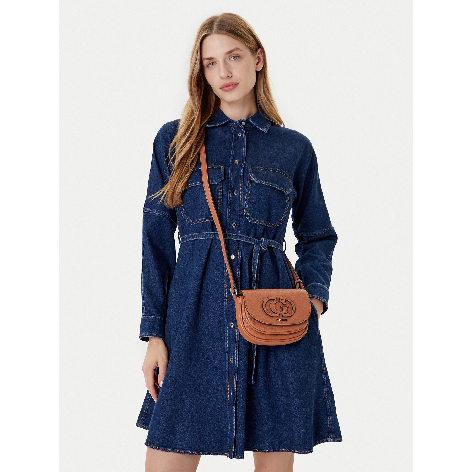 Geantă Guess Calebra Mini HWBG95 36780 Maro