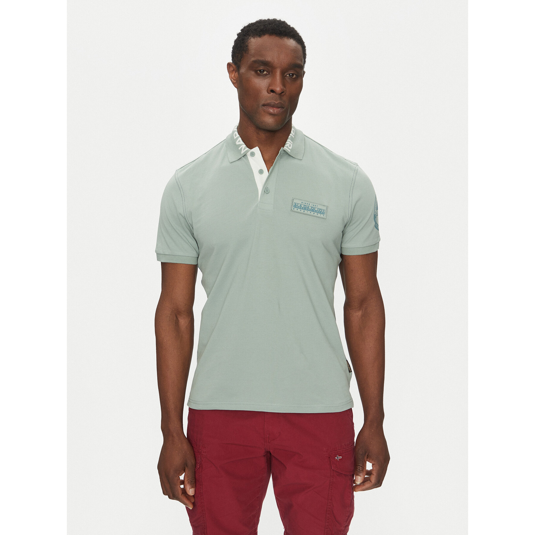 Napapijri Polo E-Amundsen NP0A4IN9 Πράσινο Regular Fit