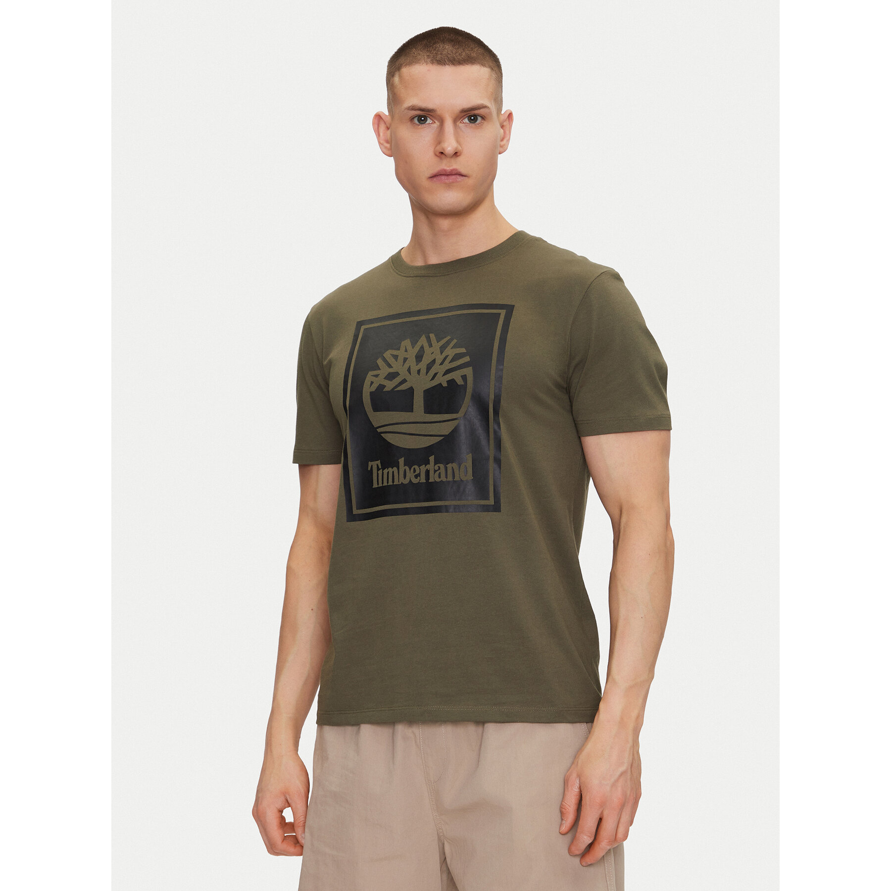 Timberland T-shirt TB0A5WQQ Verde Regular Fit