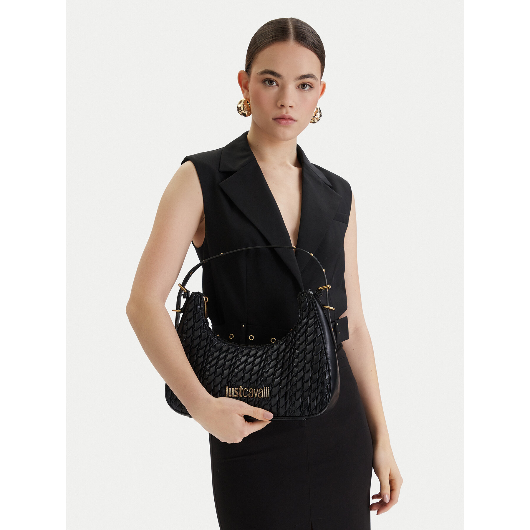 Torbica Just Cavalli 80RA4BG6 ZSD90 Crna