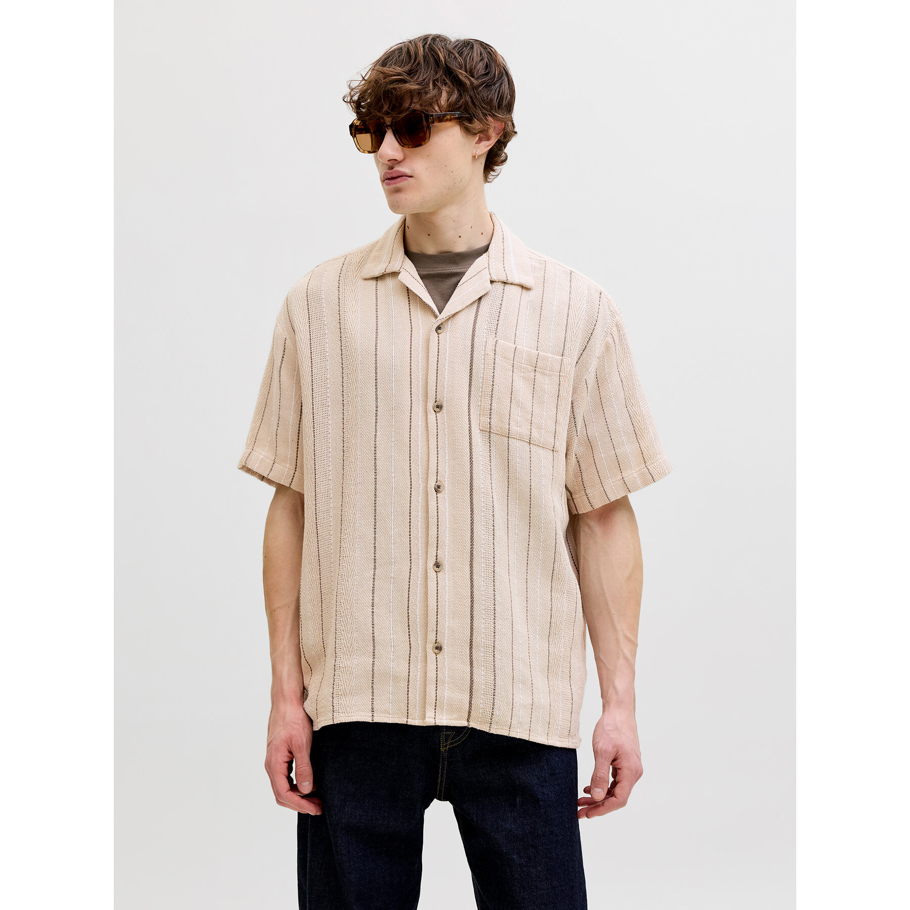 Jack & Jones Hemd Bradley 12290119 Beige Regular Fit