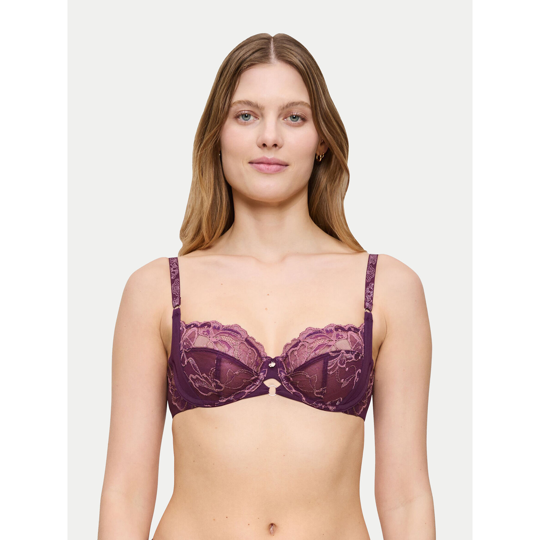 Triumph Balconette-BH Wild Gardenia Florale 10224879 Violett