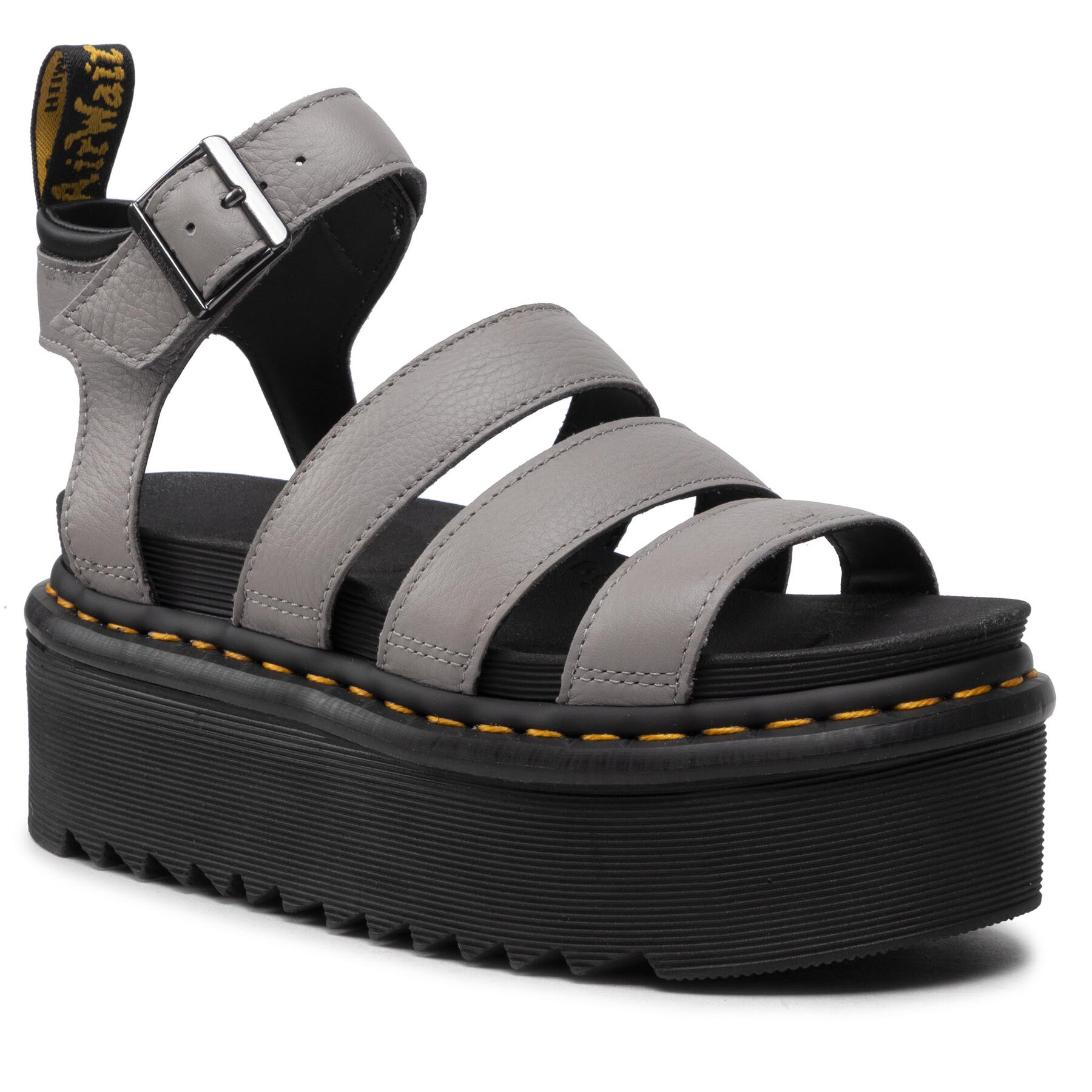 Dr. Martens Blaire Pisa Leather Platform Strap Sandals Women (27765076) grey - Sandalias mujer