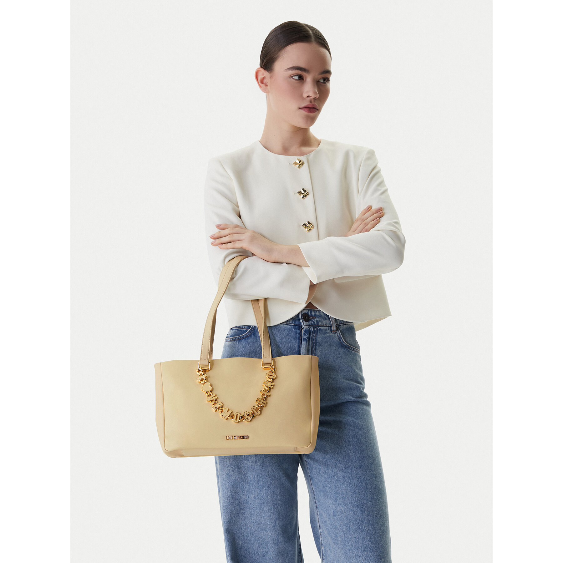 Geantă LOVE MOSCHINO JC4153PP1OL1712A Bej