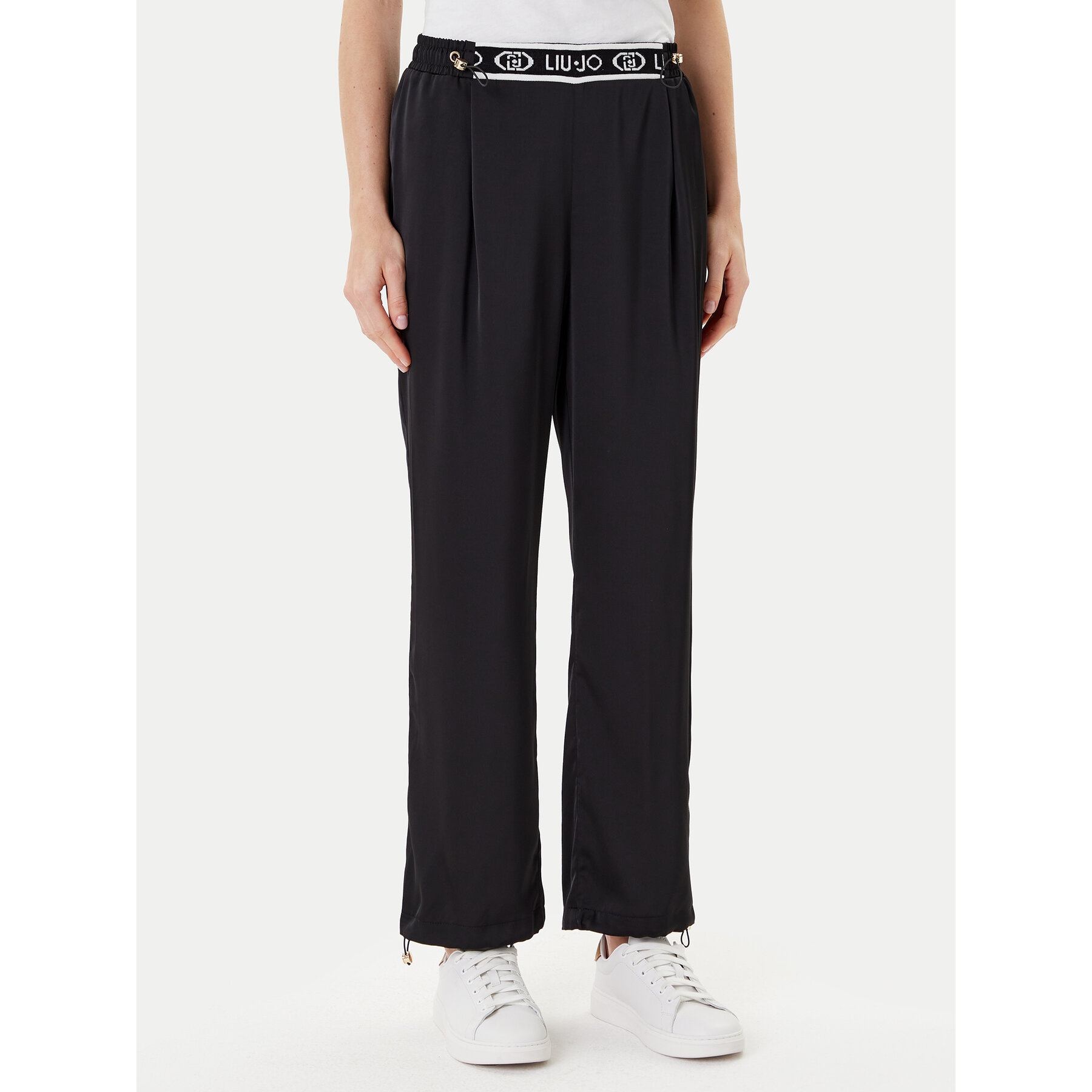 Liu Jo Sport Stoffhose TF5192 T004A Schwarz Regular Fit