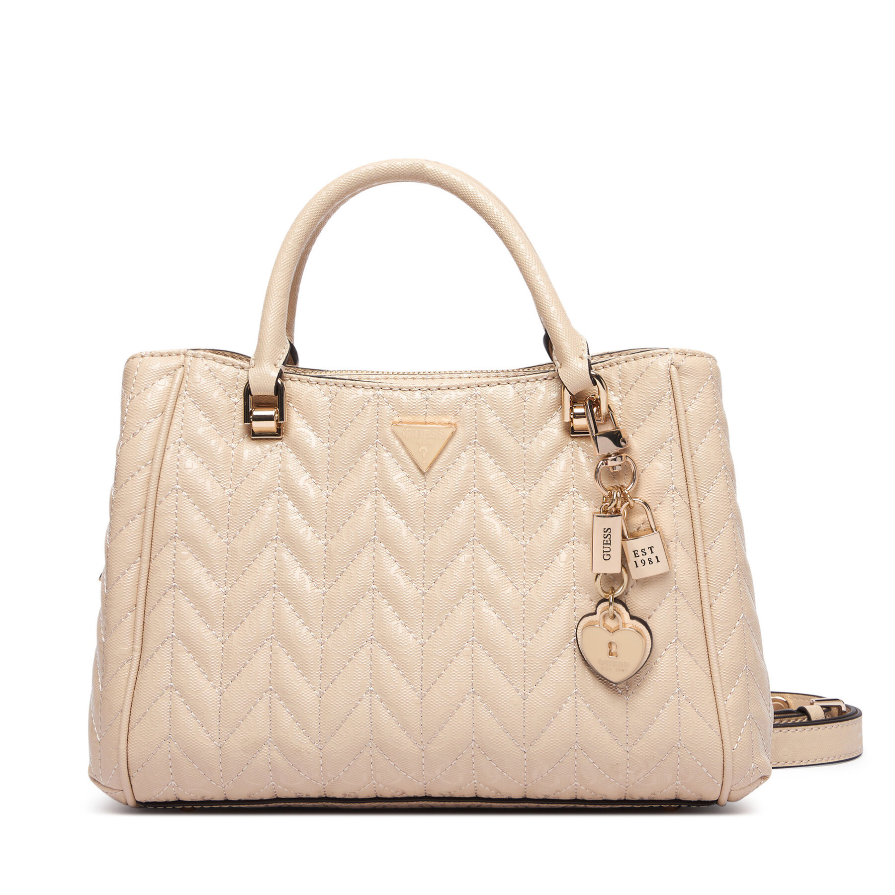 Τσάντα Guess Stacey HWGG97 41060 Μπεζ