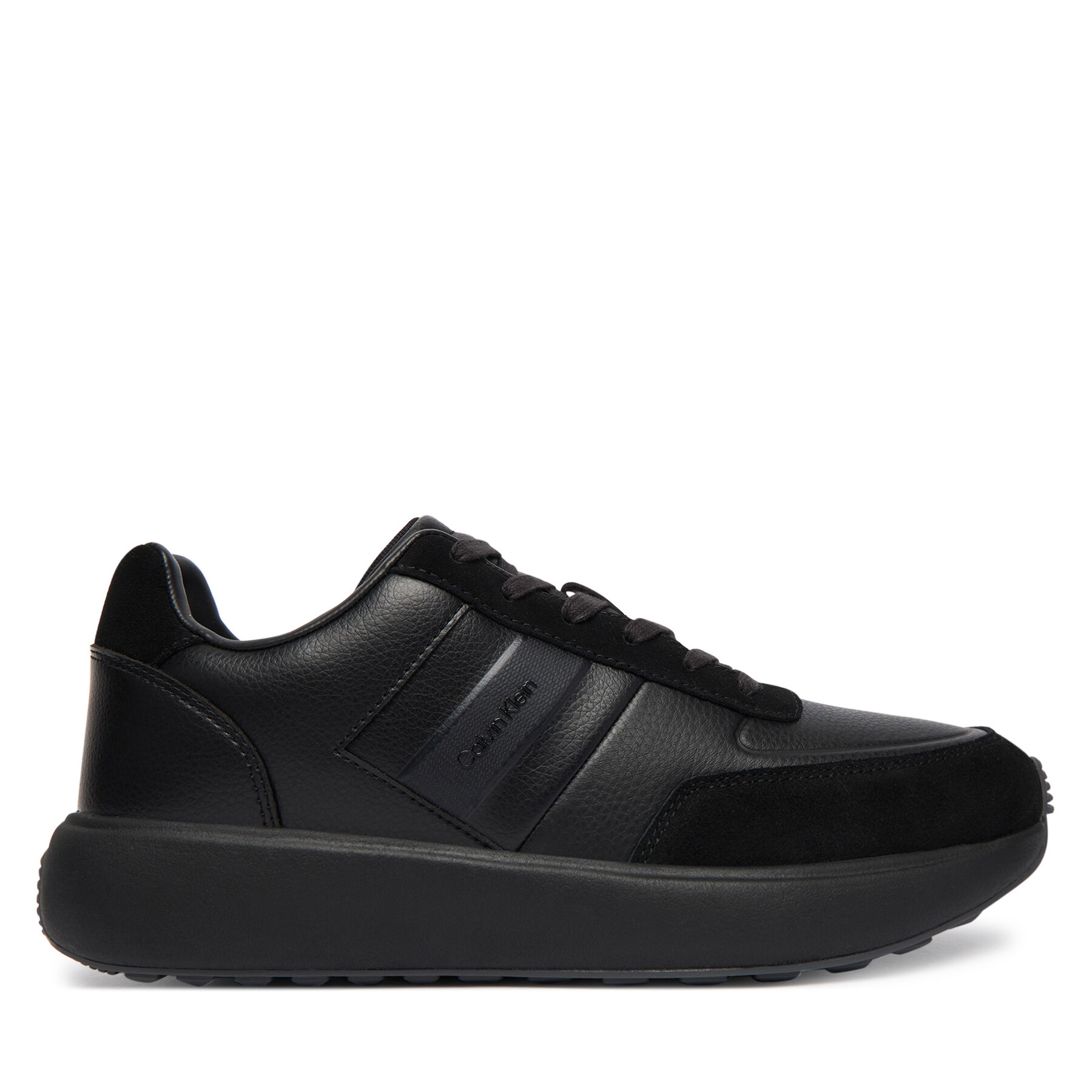 Sneakersy Calvin Klein City Runner Laceup Tape Lth HM0HM02033 Čierna