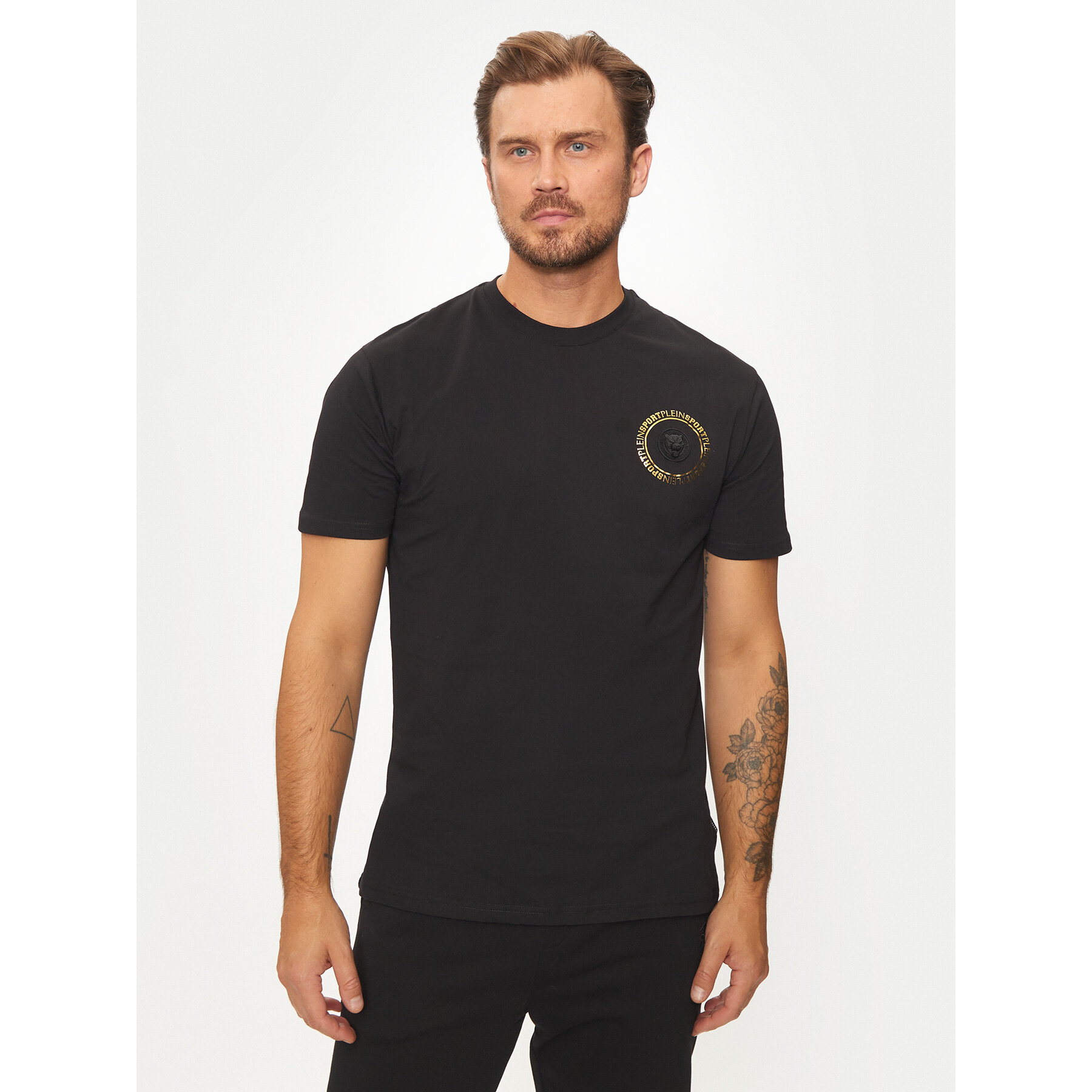 Plein Sport T-Shirt AADC MTK7938 STE001N Μαύρο Regular Fit