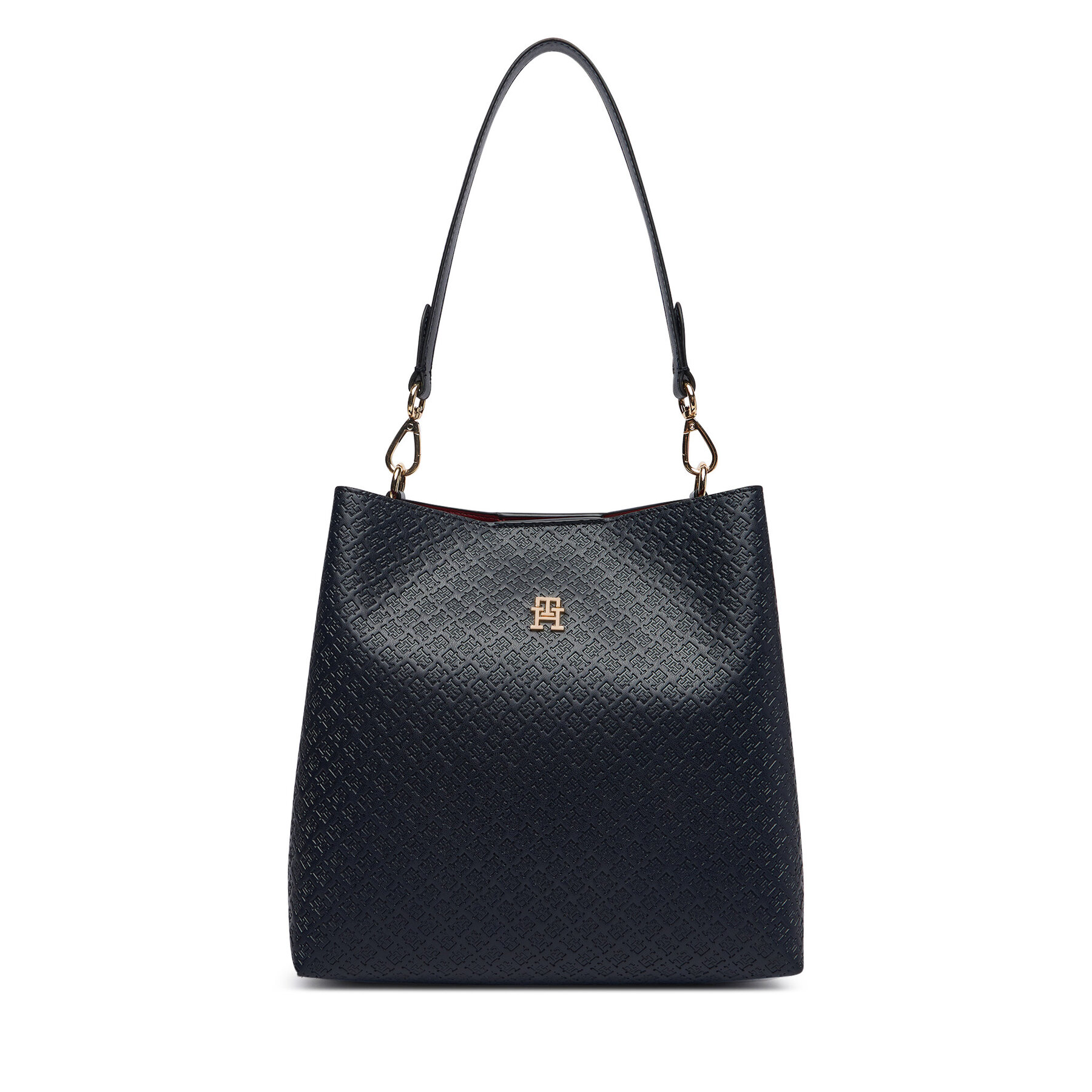 Torbica Tommy Hilfiger Th Icon Shoulder Bag Mono AW0AW19000 Tamnoplava