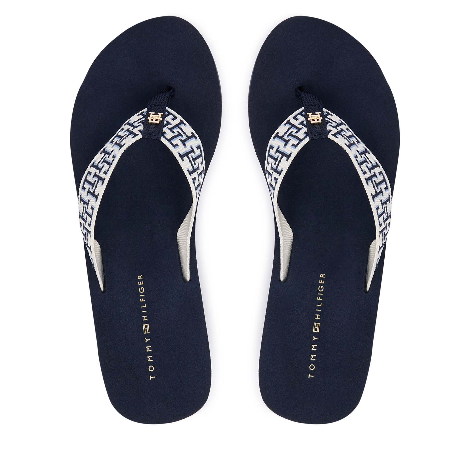 Flip flop Tommy Hilfiger Wedge Summer Sandal Mono FW0FW09698 Bleumarin