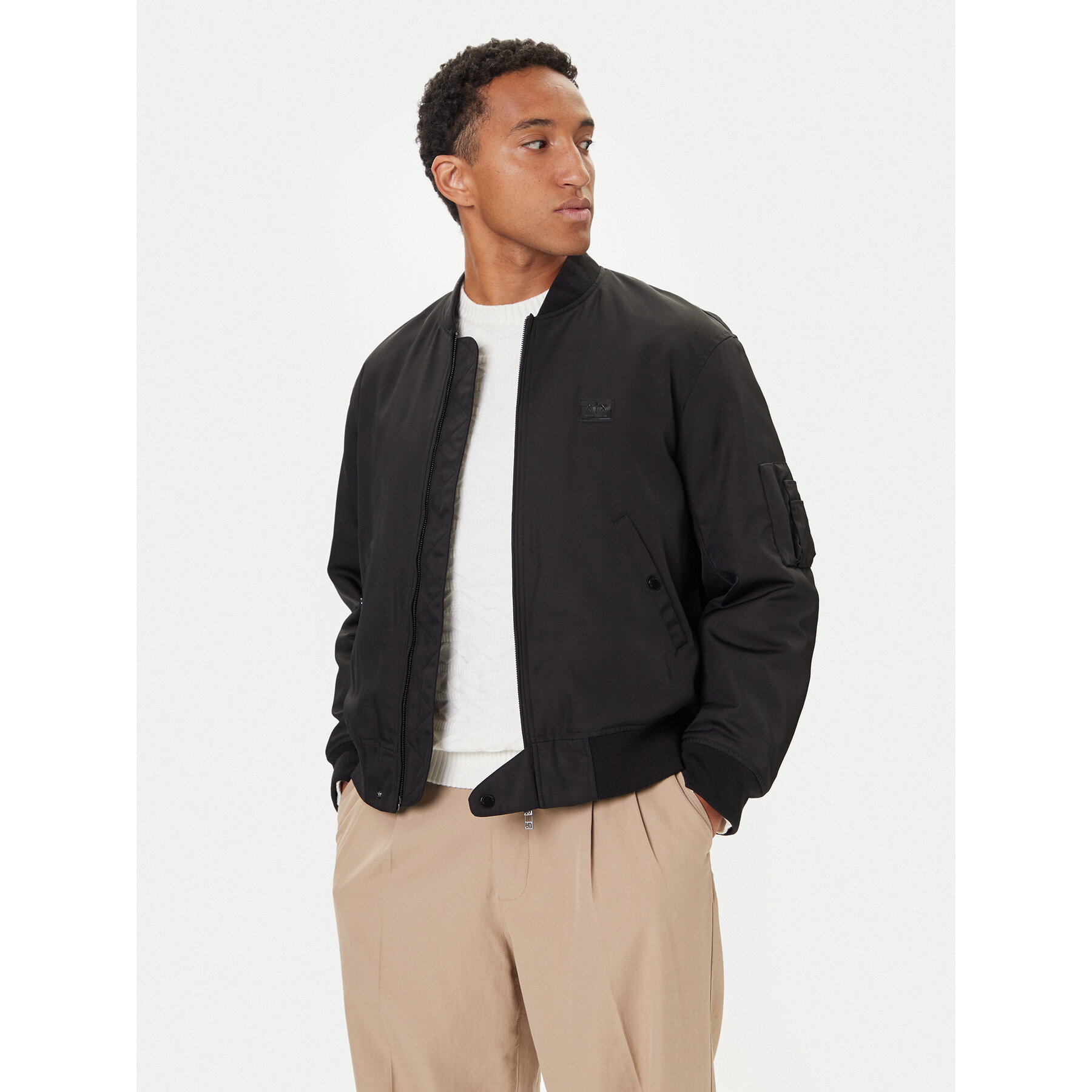 Armani Exchange Bomberjacke XM001137 AF16672 UC001 Schwarz Regular Fit