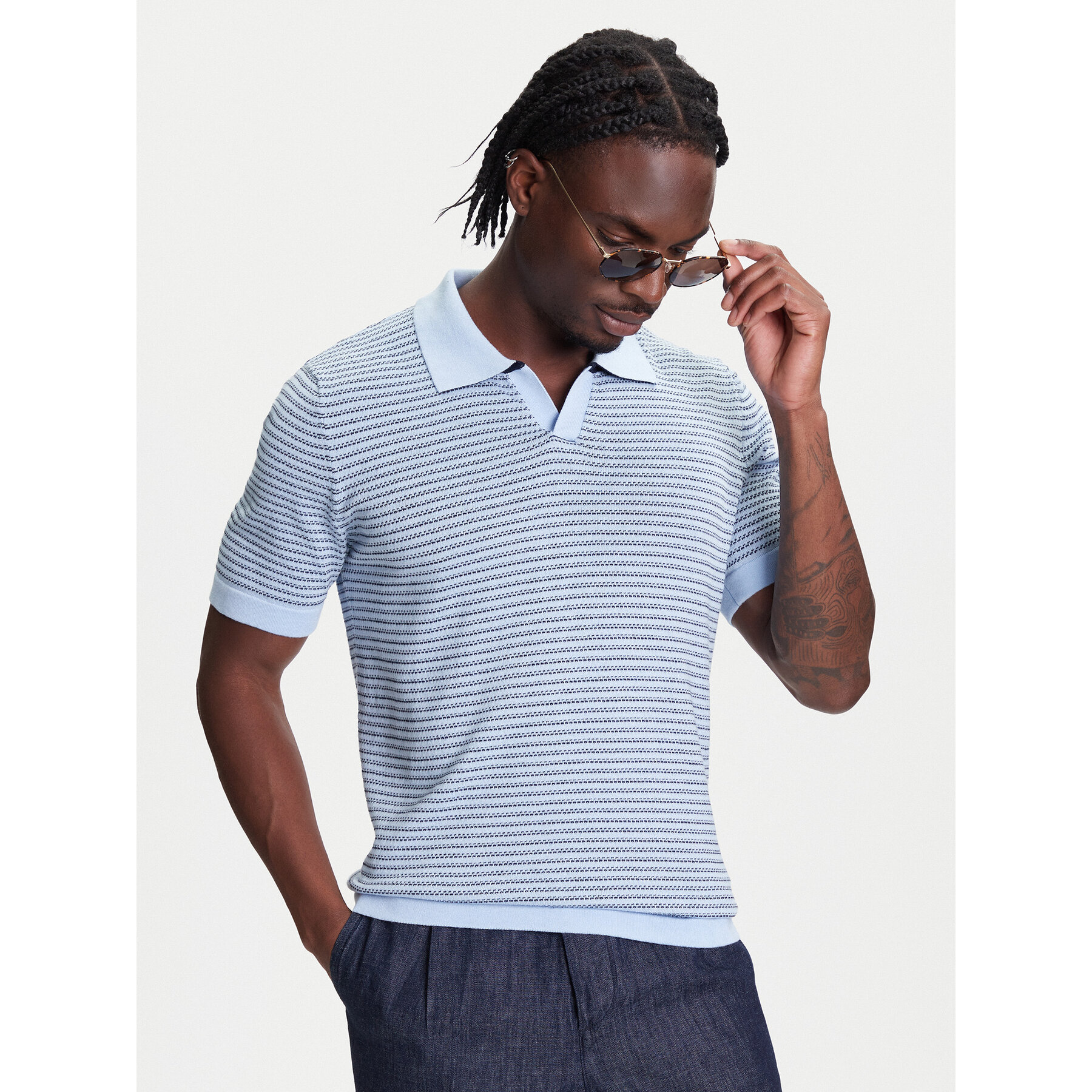 United Colors Of Benetton Pólóing 1094K301J Kék Regular Fit