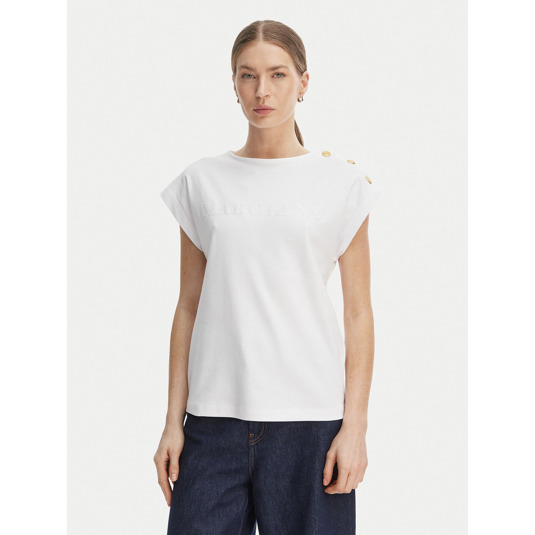 Marciano Guess T-Shirt G6GI04 K3505 Weiß Regular Fit