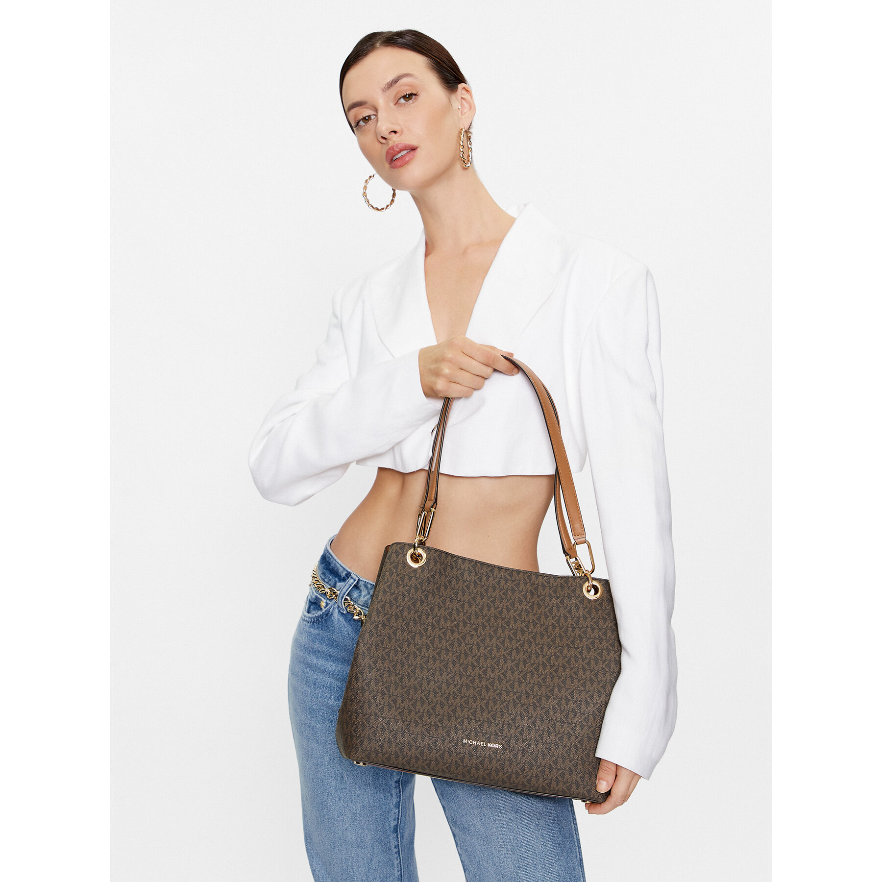 Borsetta MICHAEL Michael Kors Kensington 30F3G8KT7B Marrone