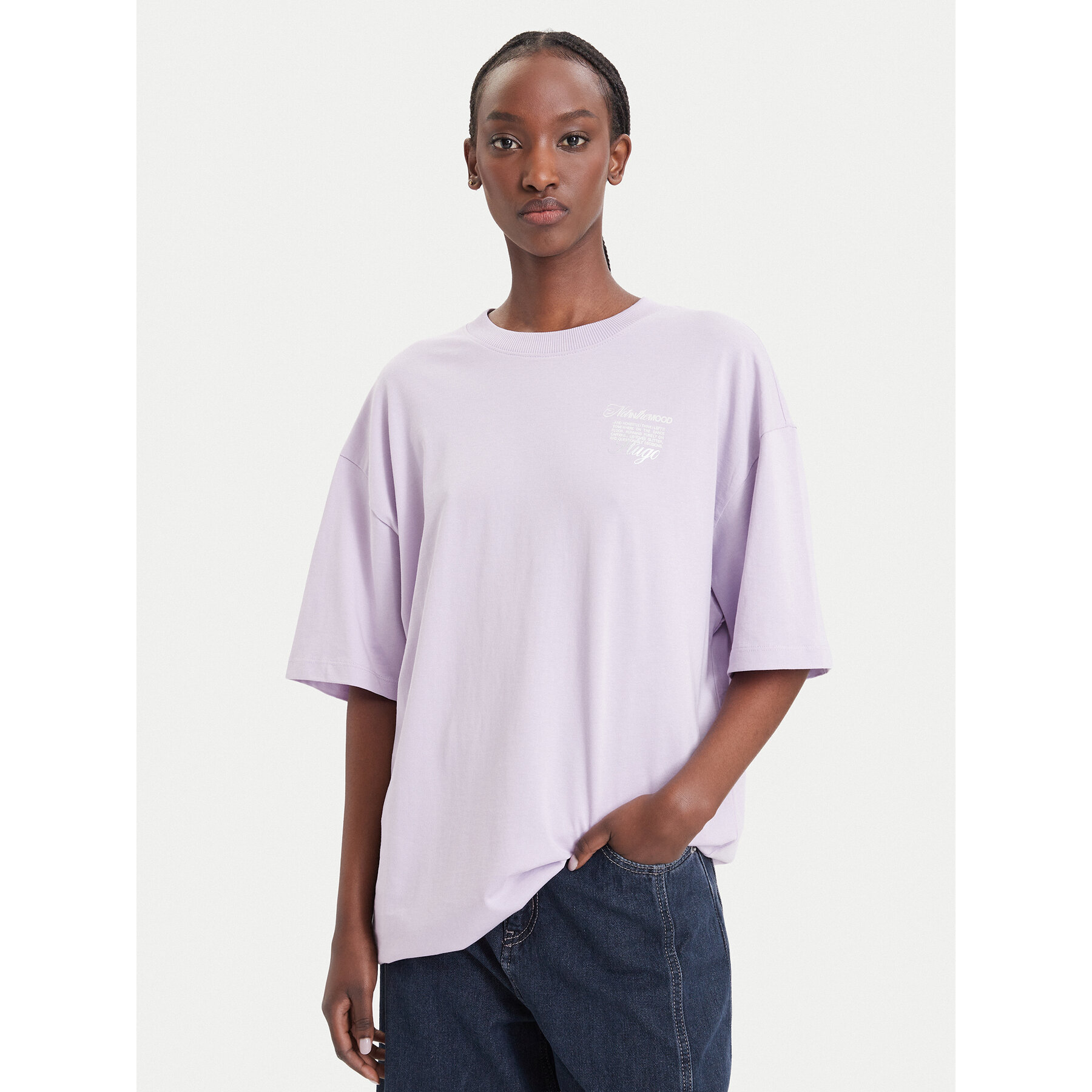 HUGO T-shirt 50574524 Svijetlo ljubičasta Relaxed Fit
