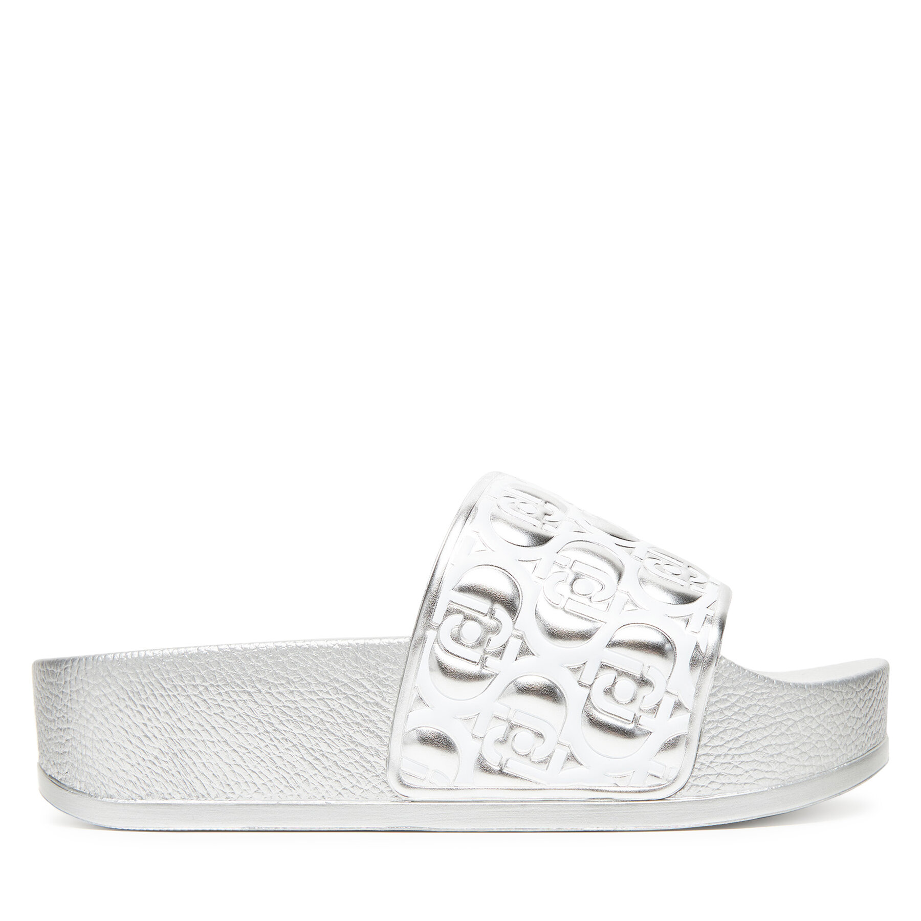 Damen Pantoletten Liu Jo, Schuhgröße 39, Silberfarben, Mykonos 01 BA5097 EX252