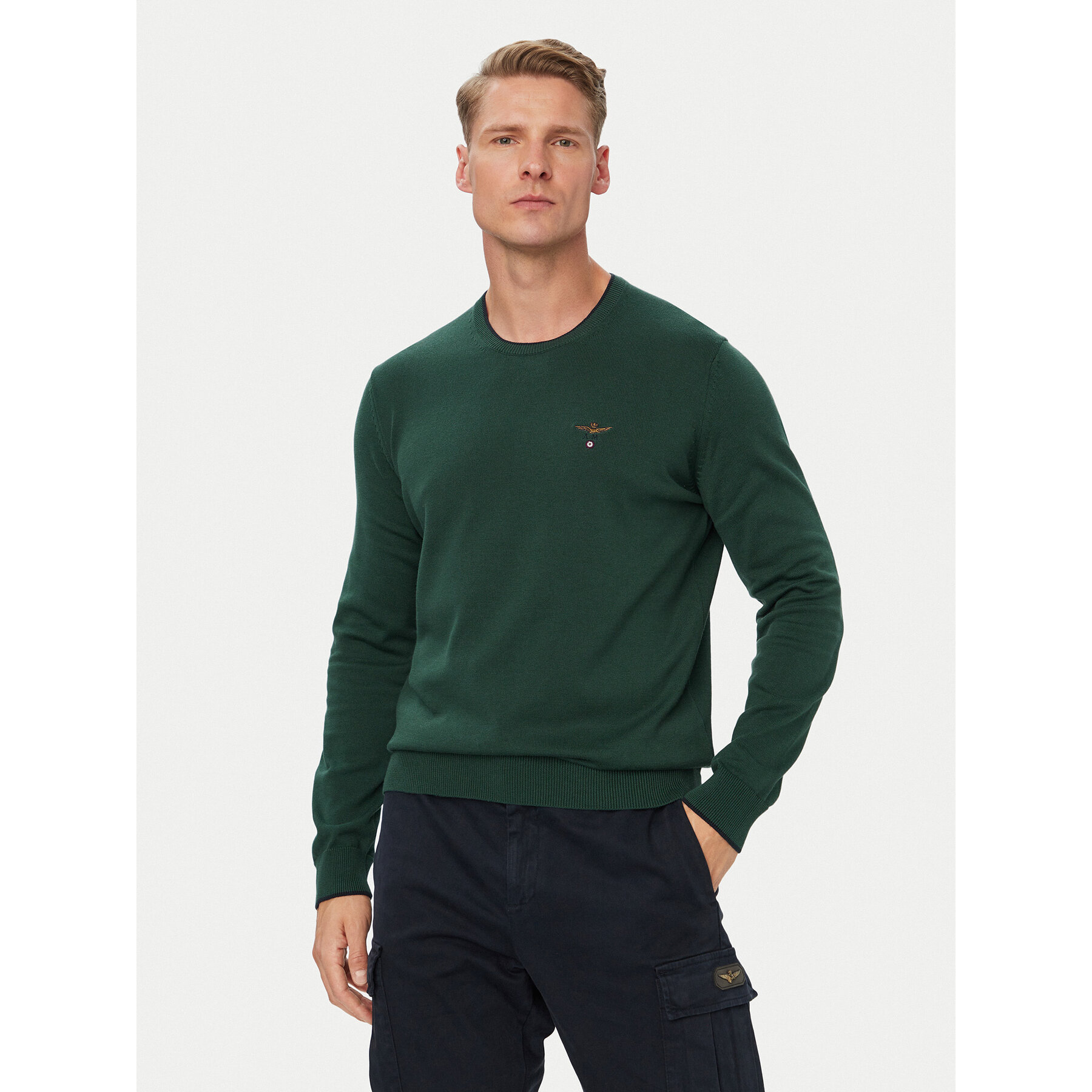 Aeronautica Militare Pullover 262MA1631UL00506 Grün Regular Fit