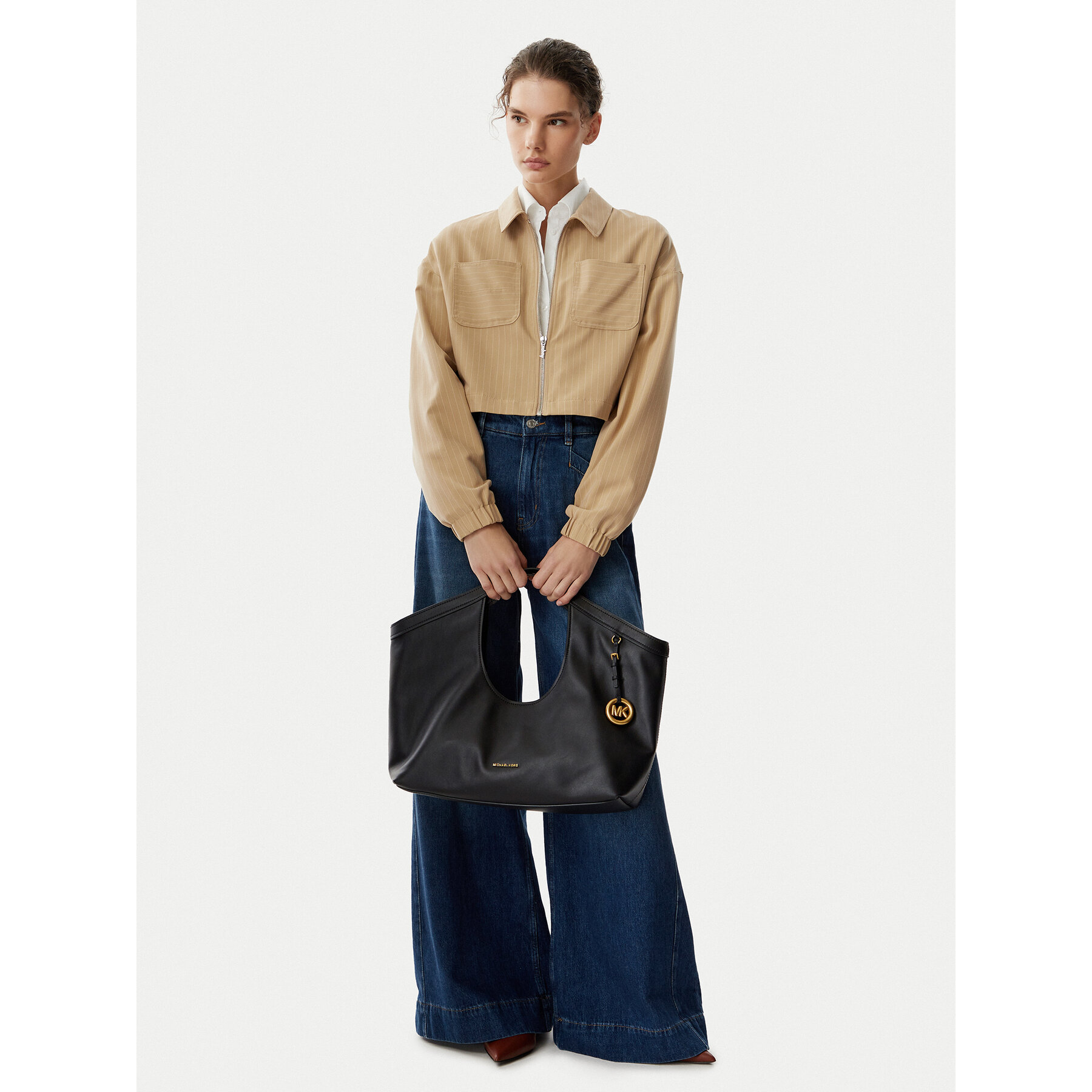 Дамска чанта MICHAEL Michael Kors 30T6AX6T3L Черен