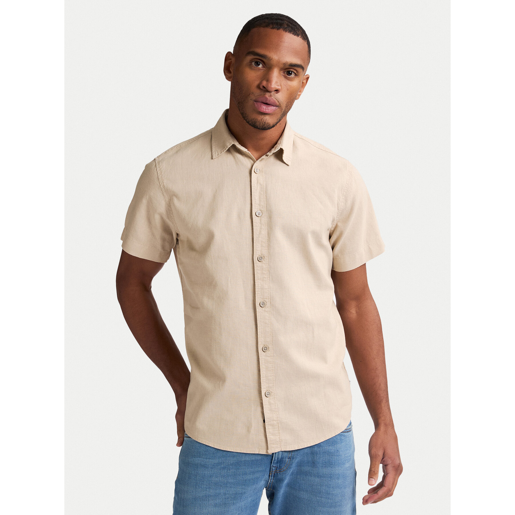 Petrol Industries Hemd M-1050-SIS414 Beige Regular Fit