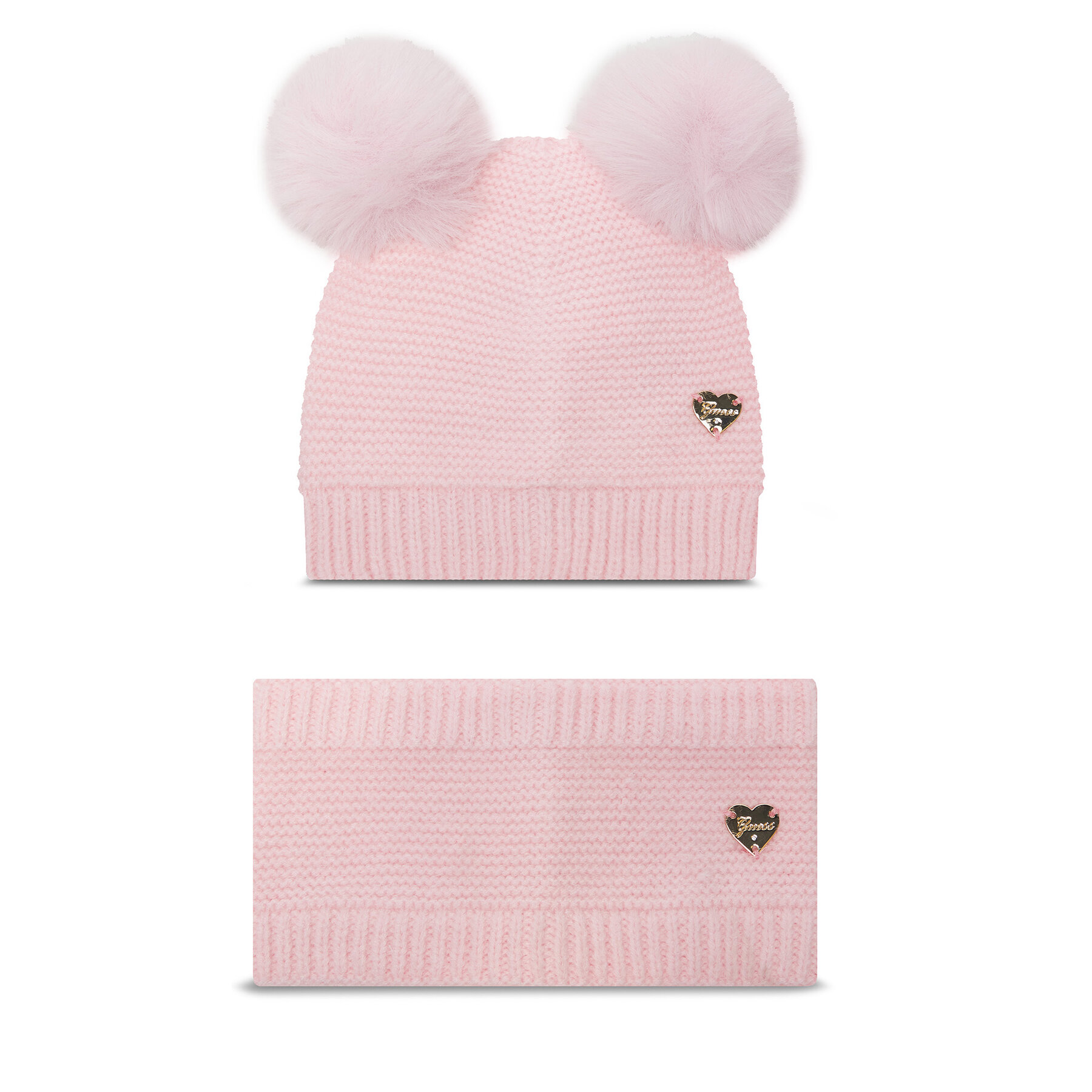 Completo cappello e scaldacollo Guess A4BZ01 Z2QP0 Rosa, Taglia L, taglia : L