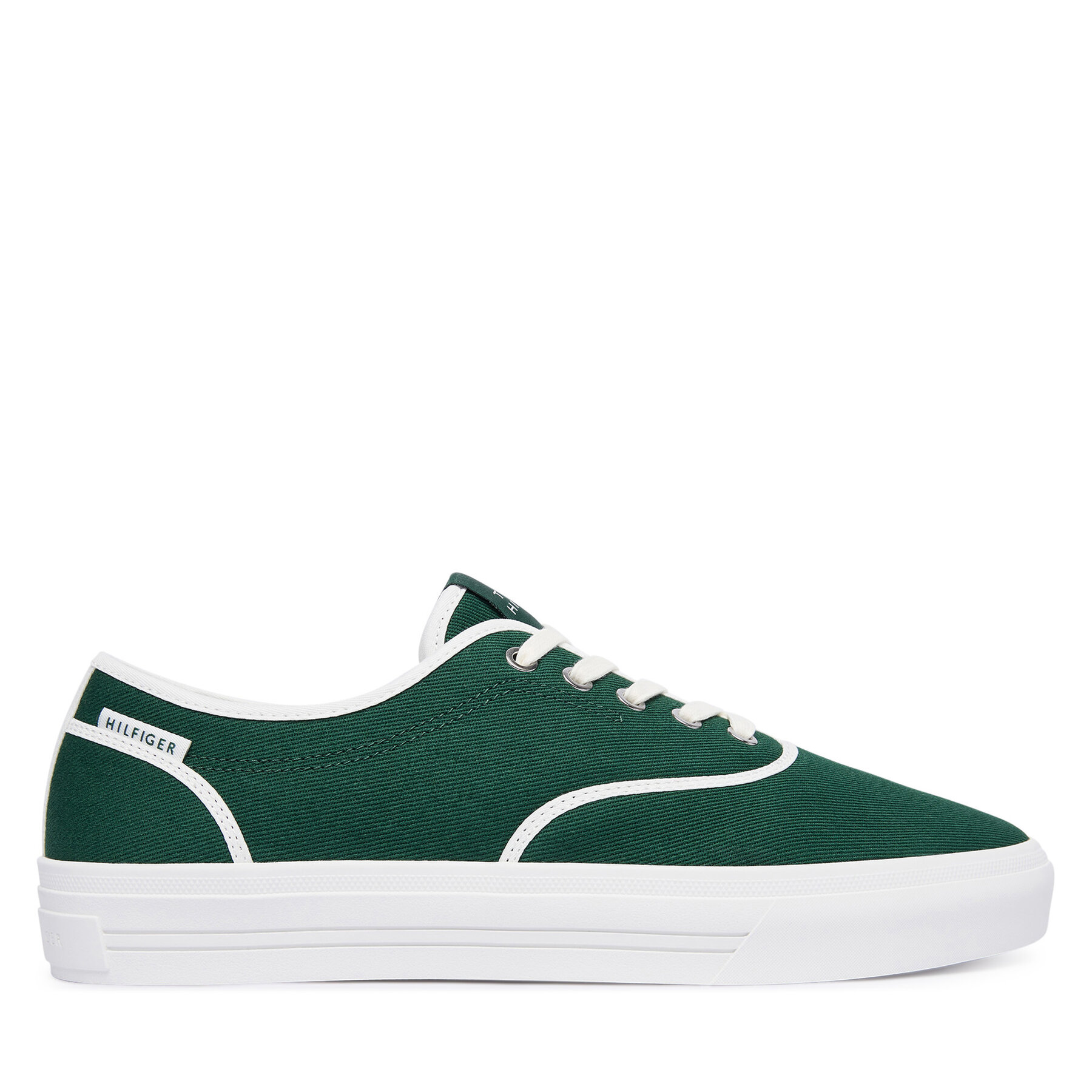 Teniși Tommy Hilfiger Th Vulc Cup Long Lace Canvas FM0FM05874 Verde