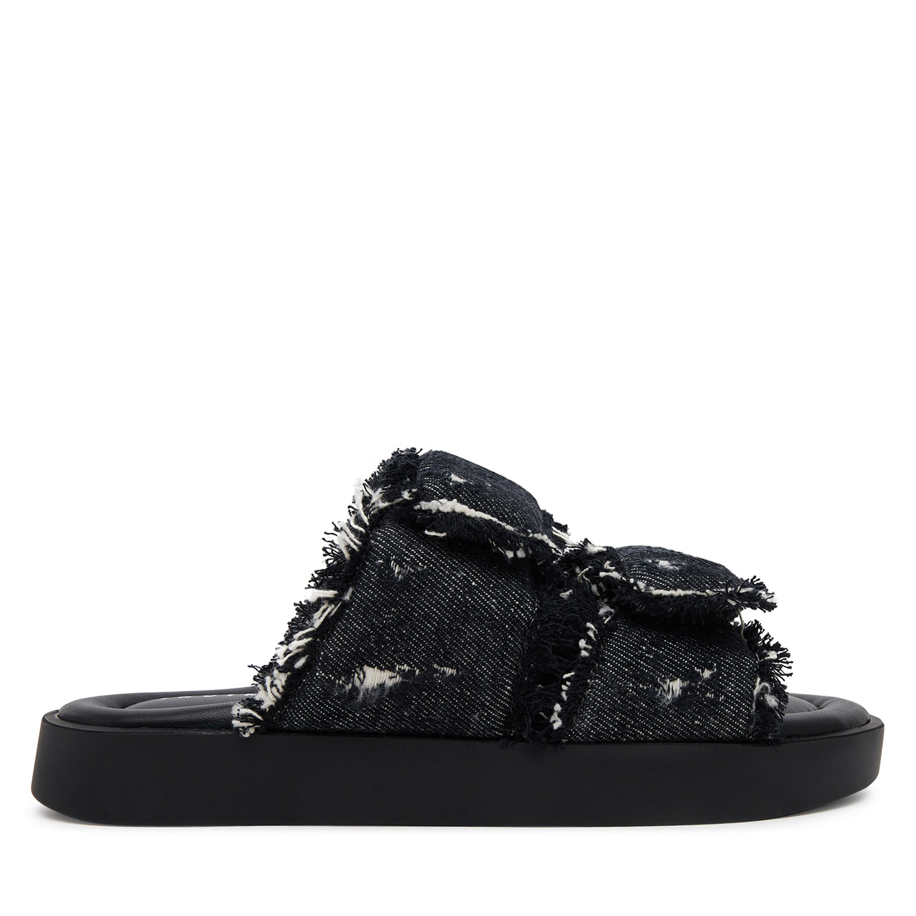 Šľapky Inuikii Classic Jeans Velcro 70104-143 Čierna