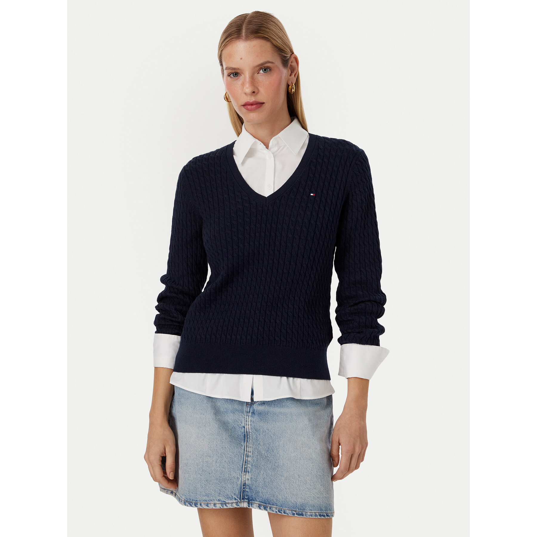 Tommy Hilfiger Pullover WW0WW44987 Dunkelblau Regular Fit