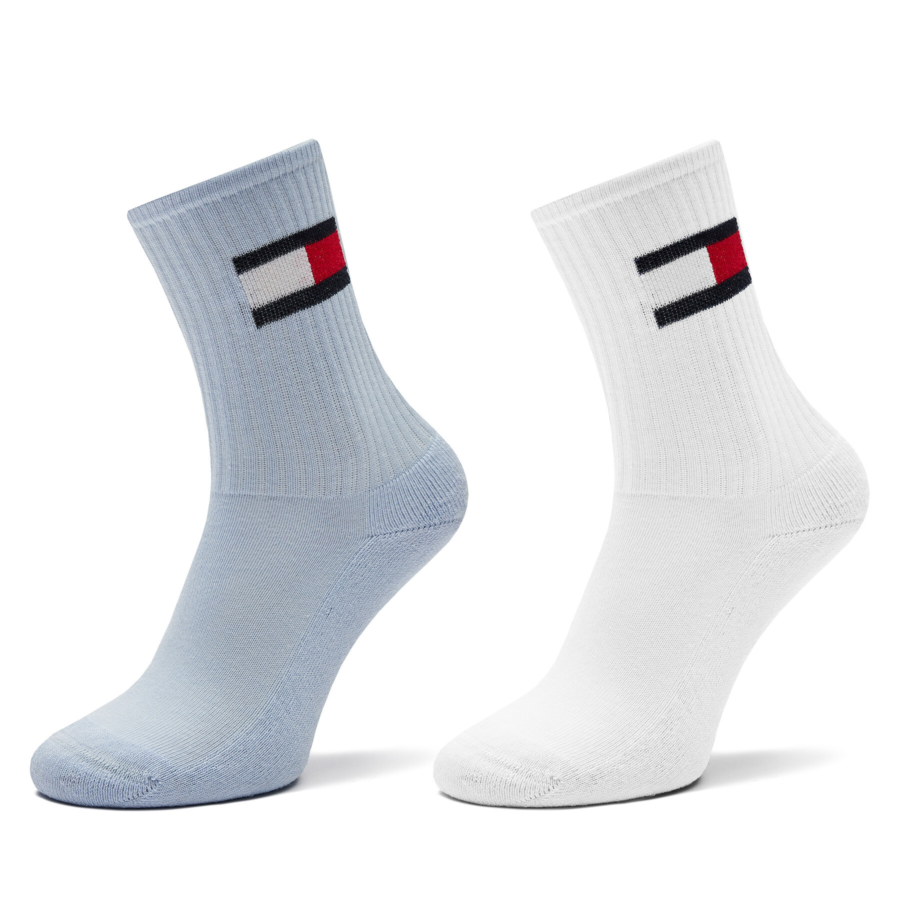 Zestaw 2 par wysokich skarpet dziecięcych Tommy Hilfiger, Rozmiar 39-42 Błękitny 701229940