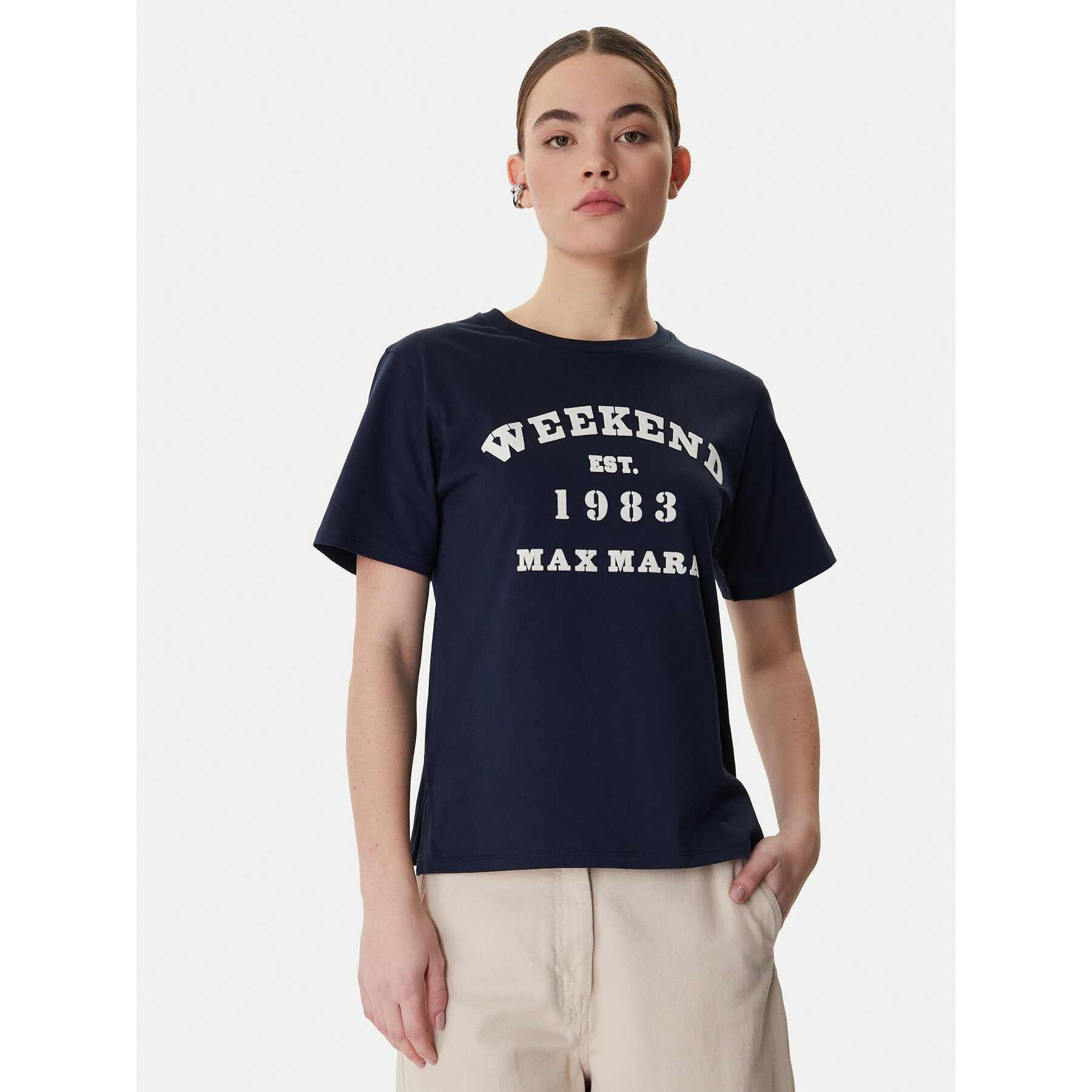 Weekend Max Mara T-Shirt Tenue 2615971051 Dunkelblau Regular Fit