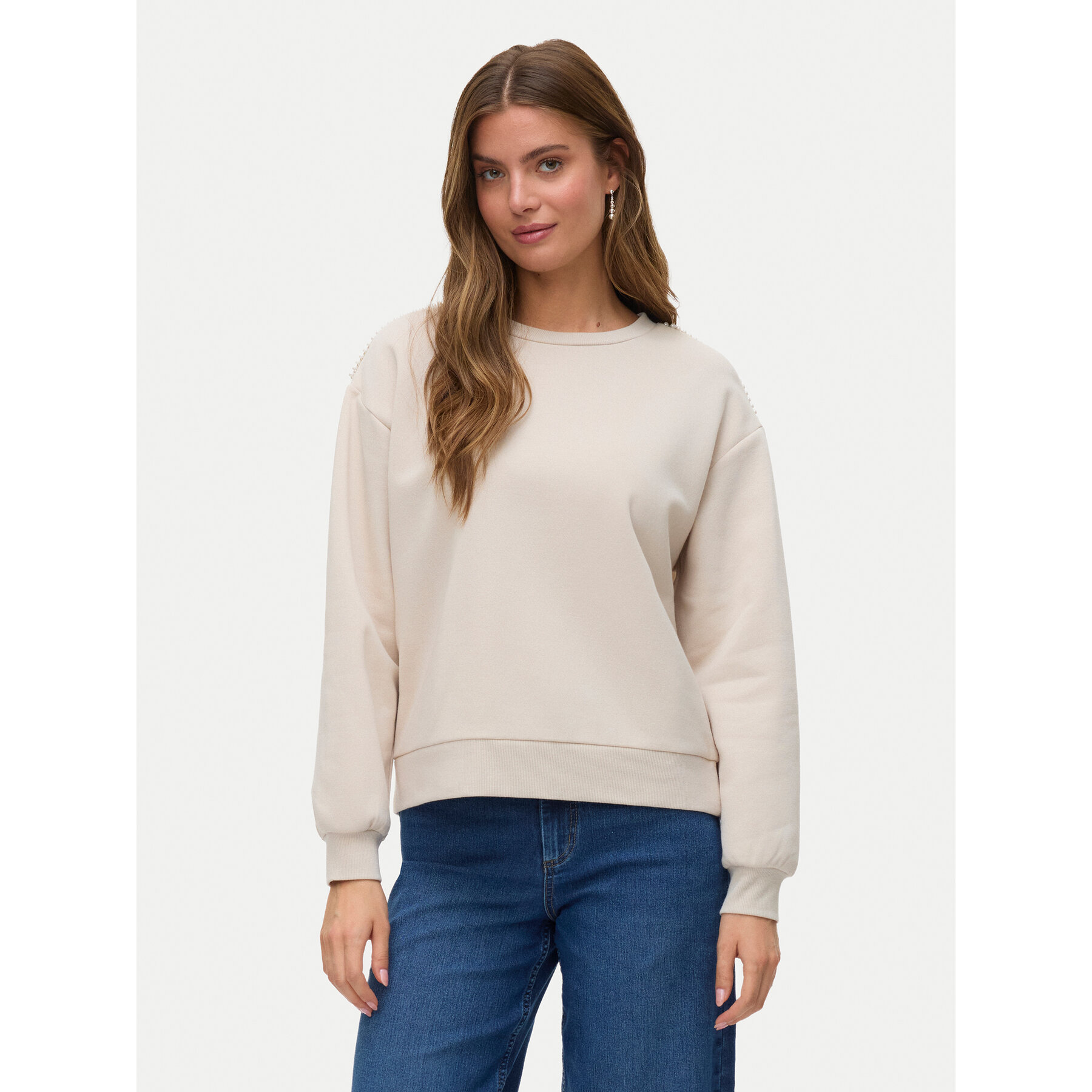 Vero Moda Sweatshirt Daisy 10338101 Beige Regular Fit