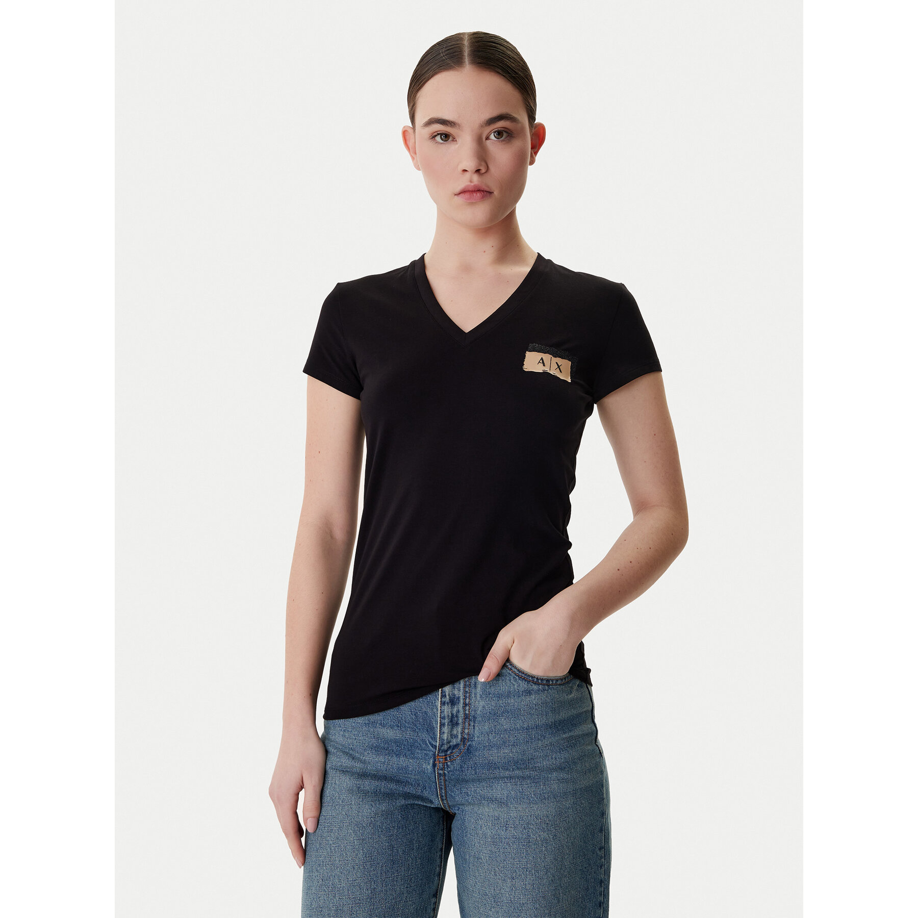 Armani Exchange T-Shirt XW001803 AF16294 UC001 Schwarz Regular Fit