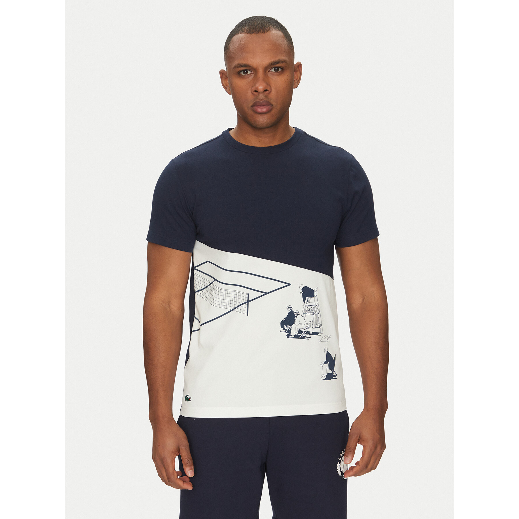 Lacoste T-shirt TH0031 Blu scuro Regular Fit