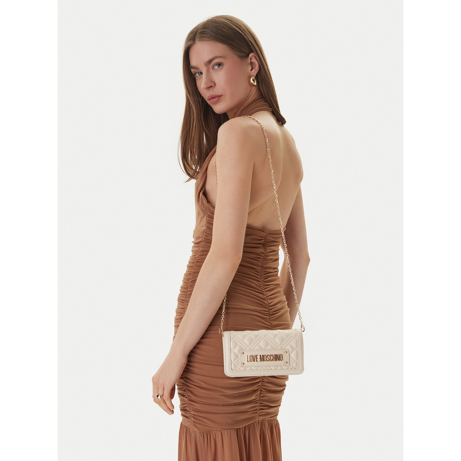 Geantă LOVE MOSCHINO JC5681PP1OLA0110 Crem
