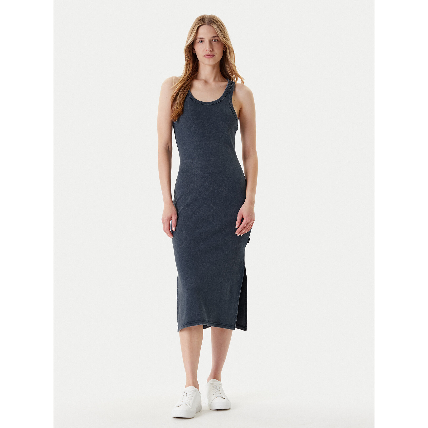 Mustang Kleid für den Alltag Mona 1016535 Dunkelblau Slim Fit