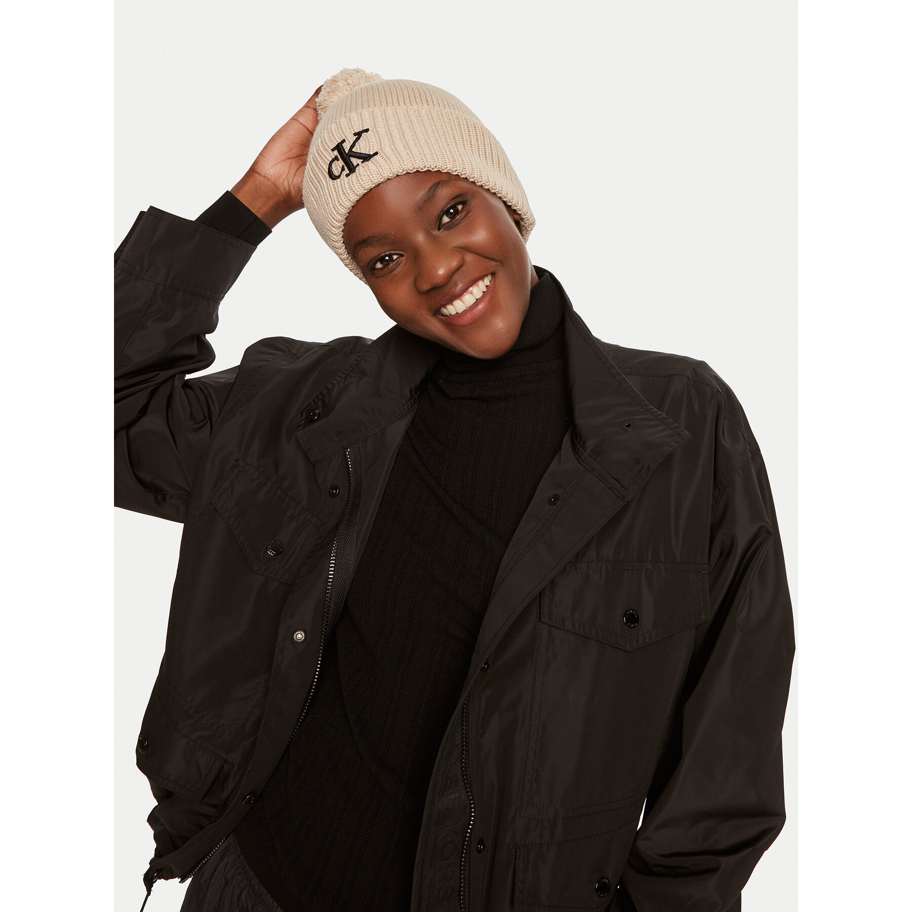 Sapka Calvin Klein Seasonal K60K612653 Bézs