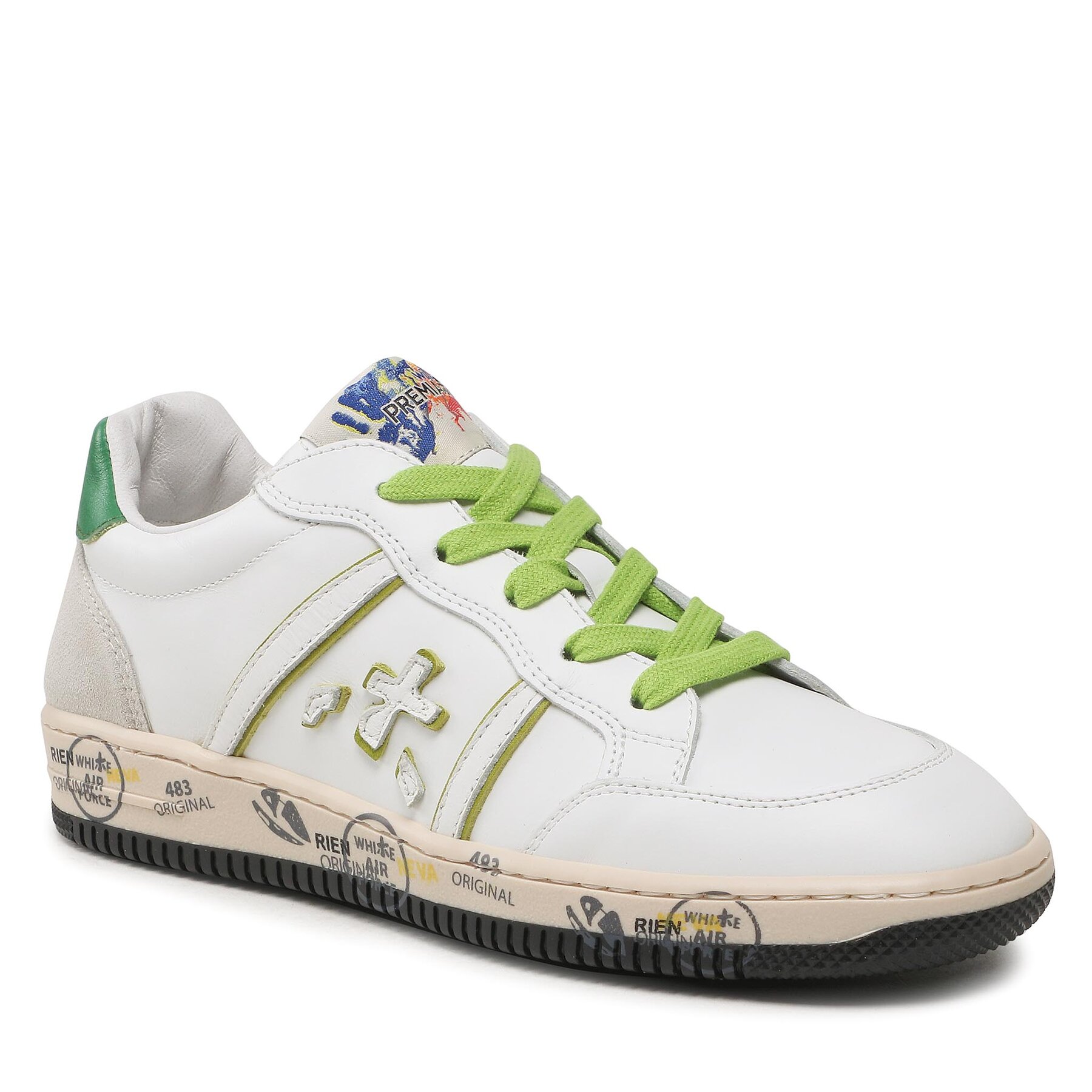 Sneakers Premiata Wally 18311853 M White/Green 18311853 imagine super redus 2022