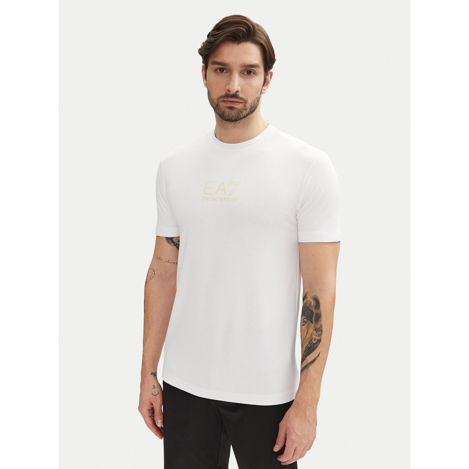 EA7 Emporio Armani T-shirt 7M000301 AF13739 U0002 Bianco Slim Fit