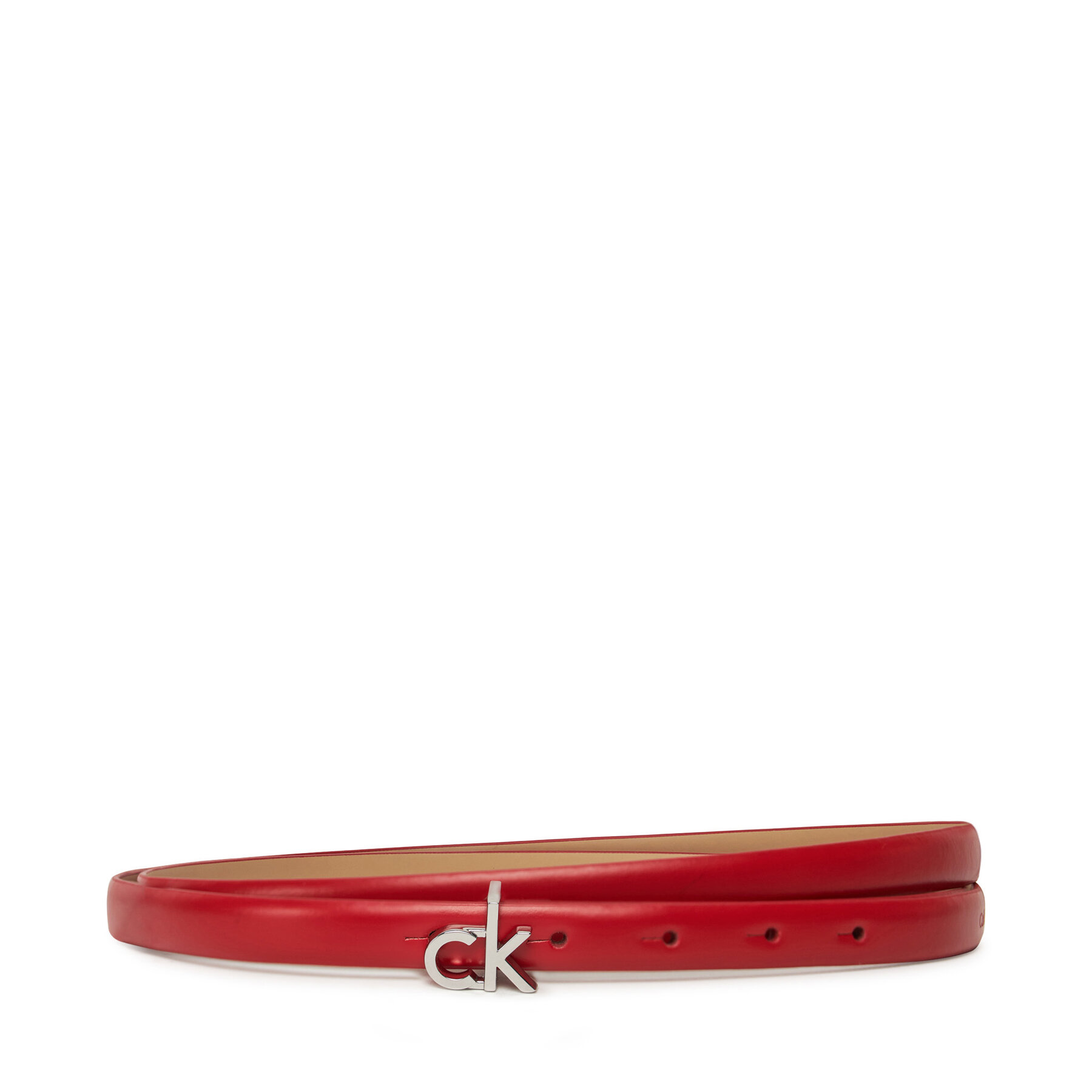 Dámsky opasok Calvin Klein Ck Buckle Skinny Belt 1.5 K60K612932 Červená