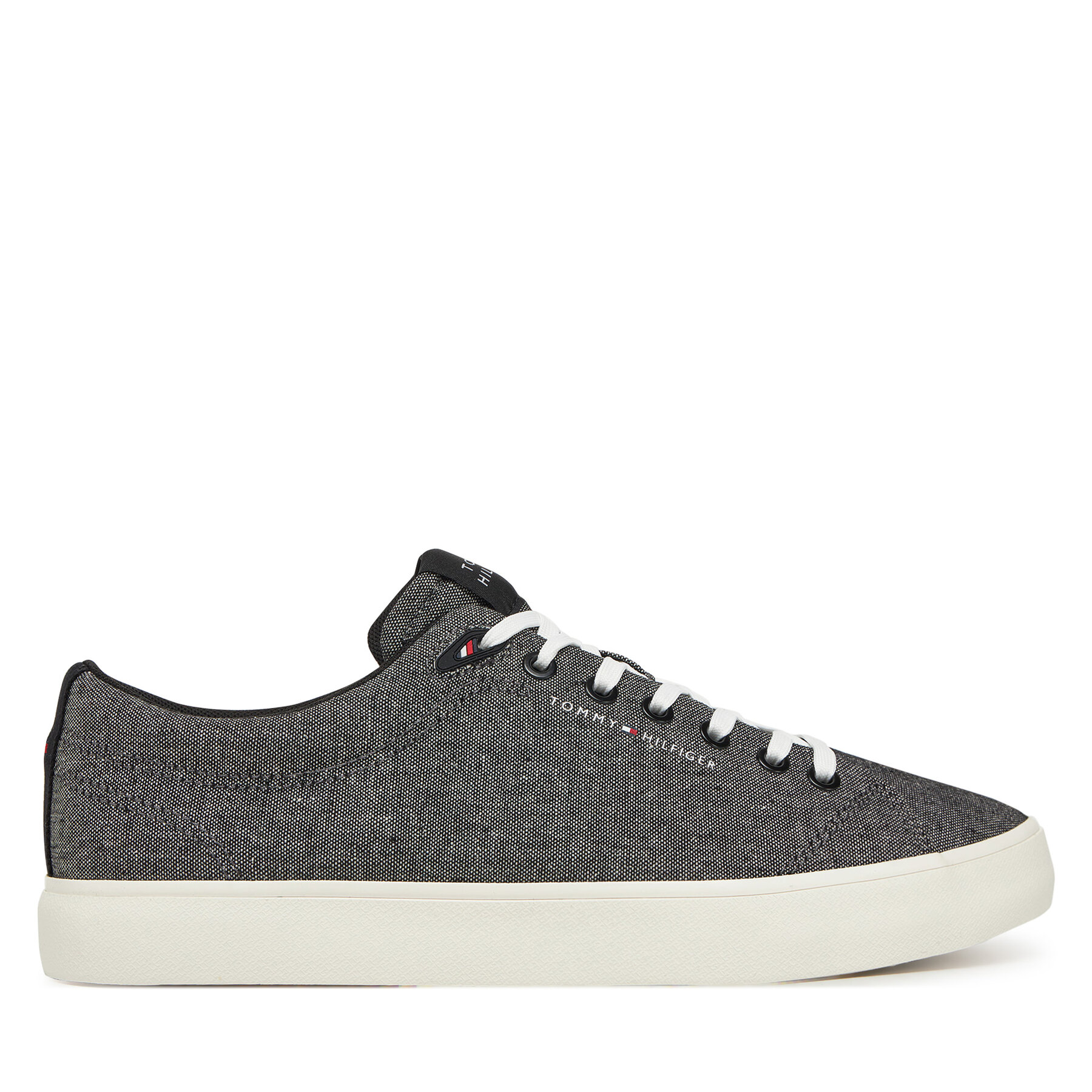 Uomo Scarpe sportive Tommy Hilfiger, Taglia 44, Grigio, Th Hi Vulc Low Core Chambray FM0FM05389, taglia : 44