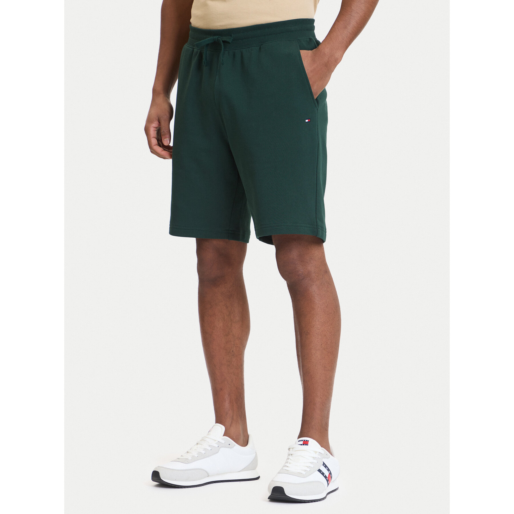 Tommy Hilfiger Sportshorts Essential Terry MW0MW37240 Grün Regular Fit