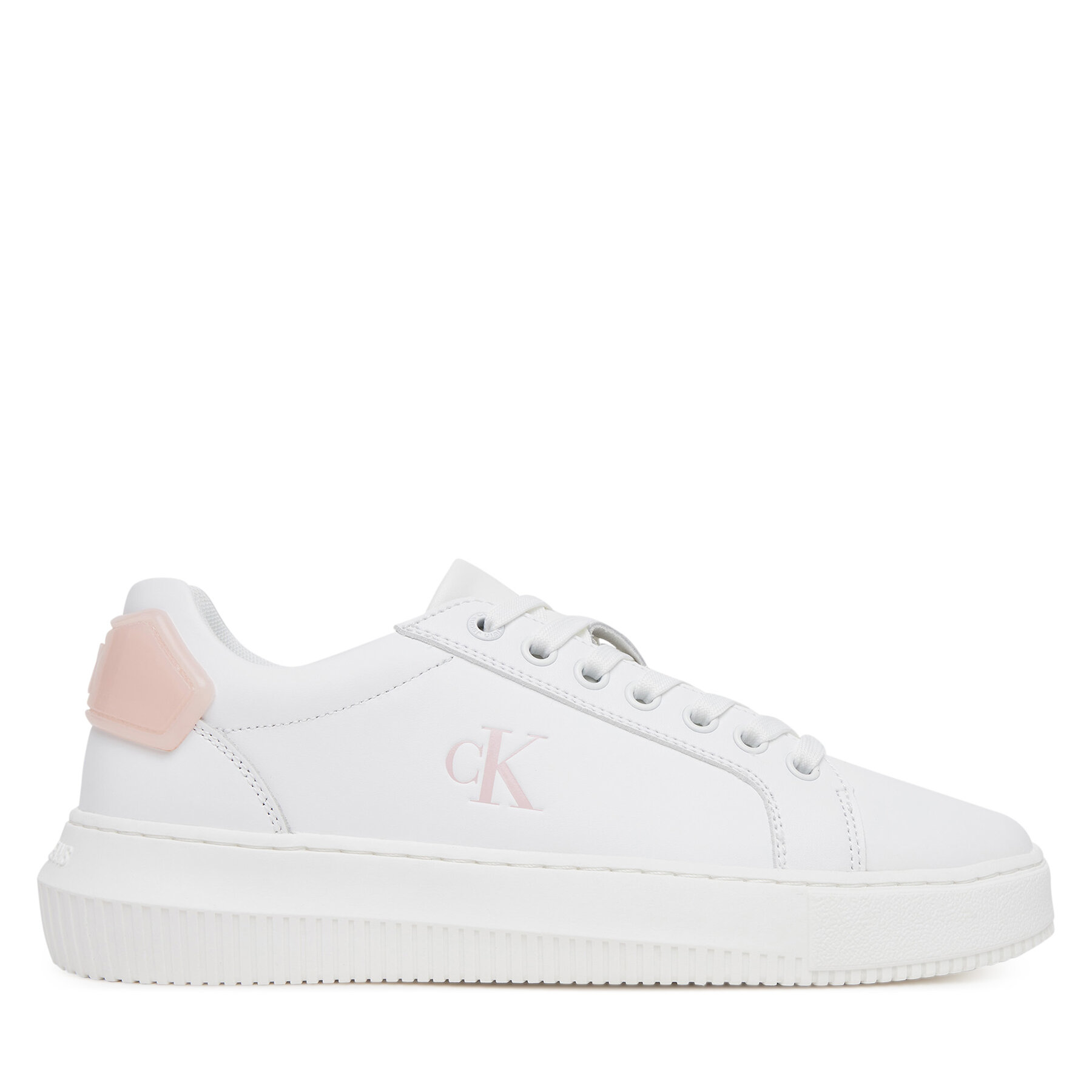 Sneakers Calvin Klein Jeans Chunky Cupsole Ru Patch Lth Wn YW0YW01846 Alb
