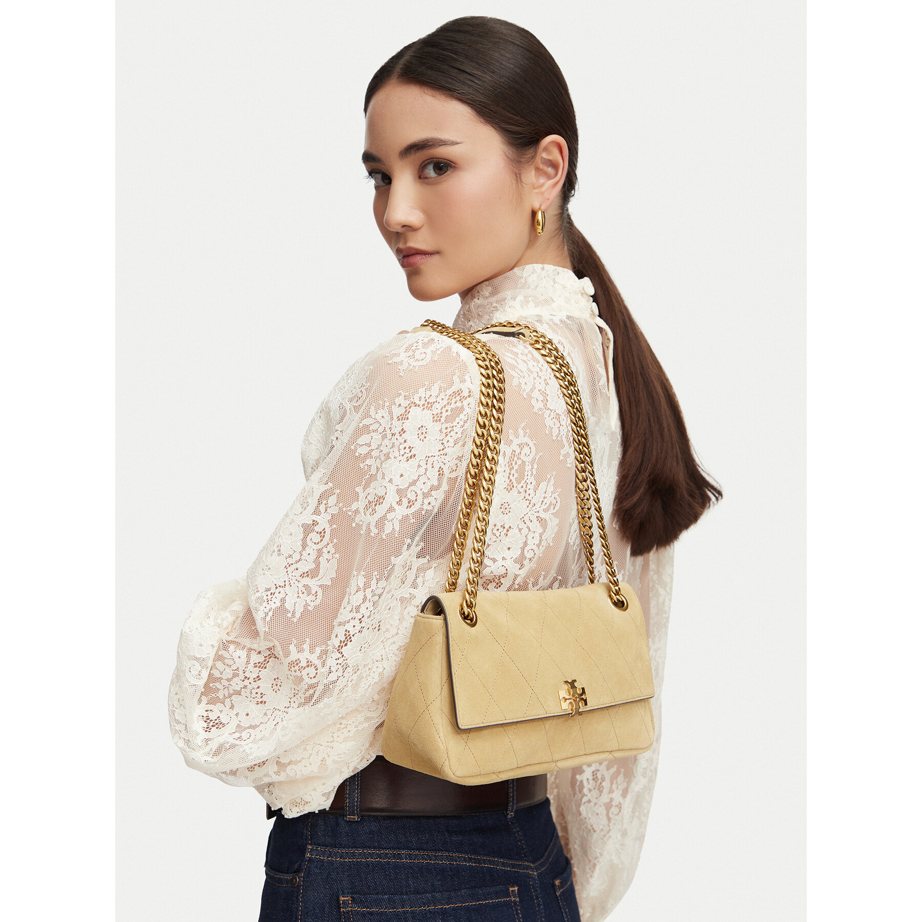 Дамска чанта Tory Burch 183355 Бежов