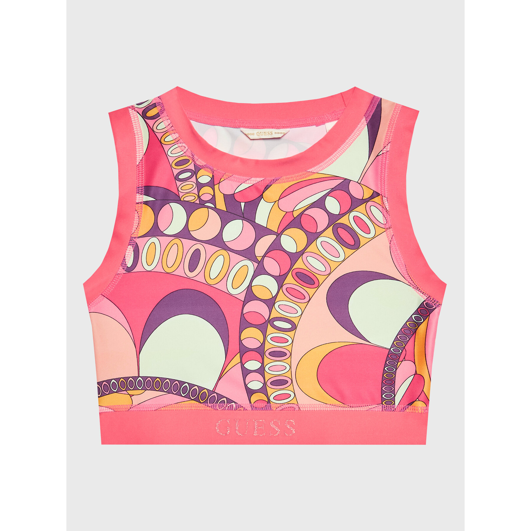 Guess Τοπ J3GI27 MC01P Ροζ Slim Fit