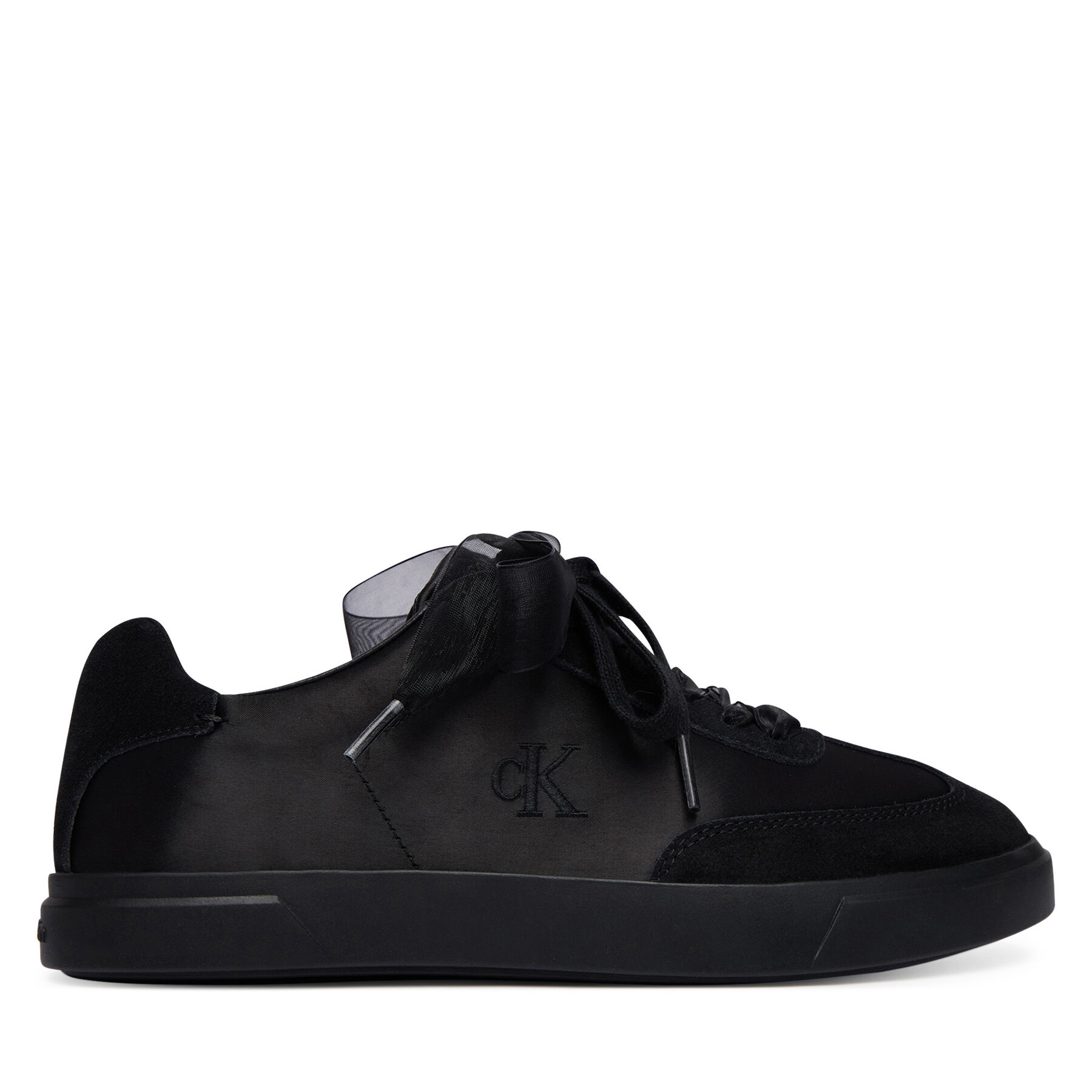 Sneakersy Calvin Klein Low Pro Cupsole Wt Satin Mix HW0HW03288 Čierna