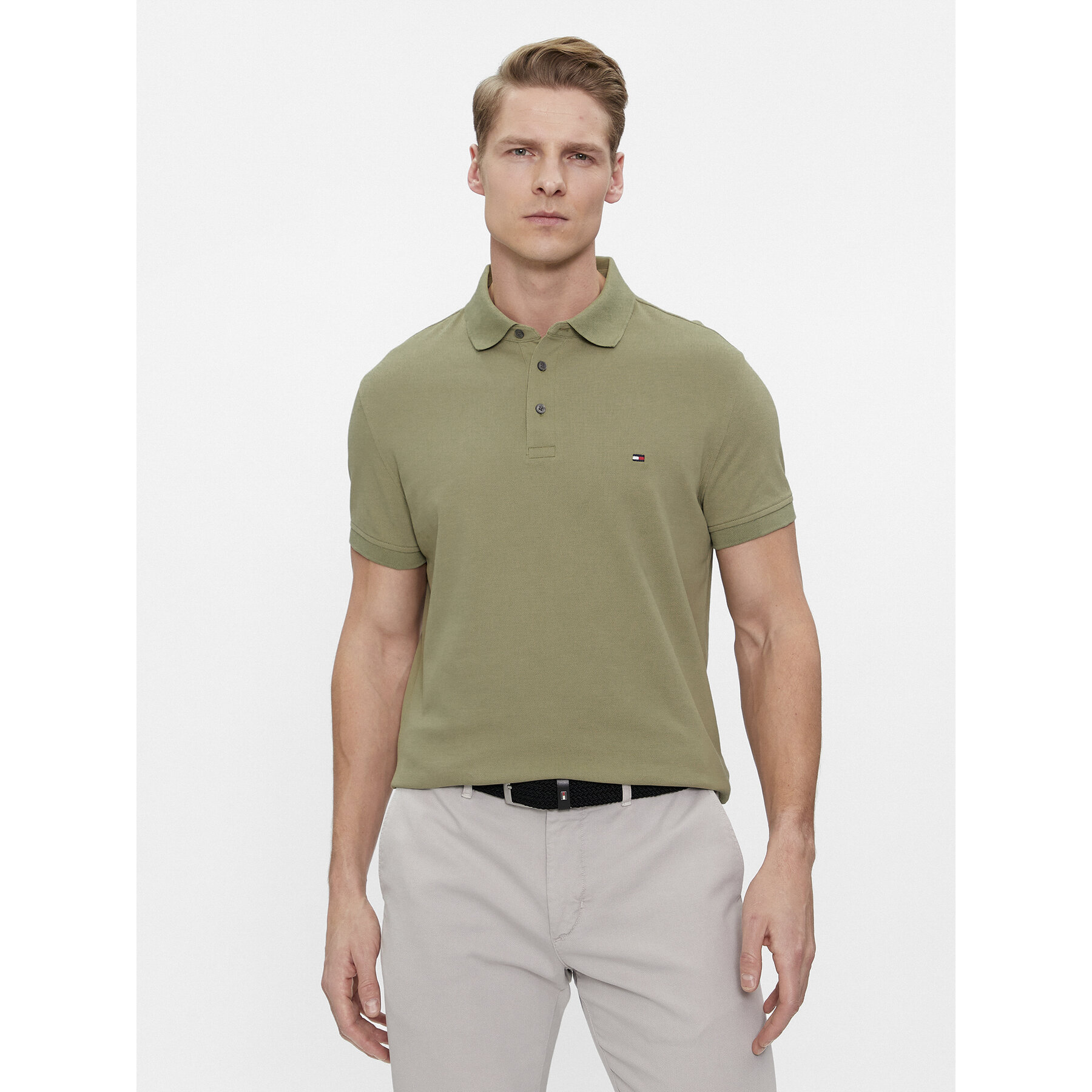 Tommy Hilfiger Polo 1985 MW0MW17771 Πράσινο Slim Fit