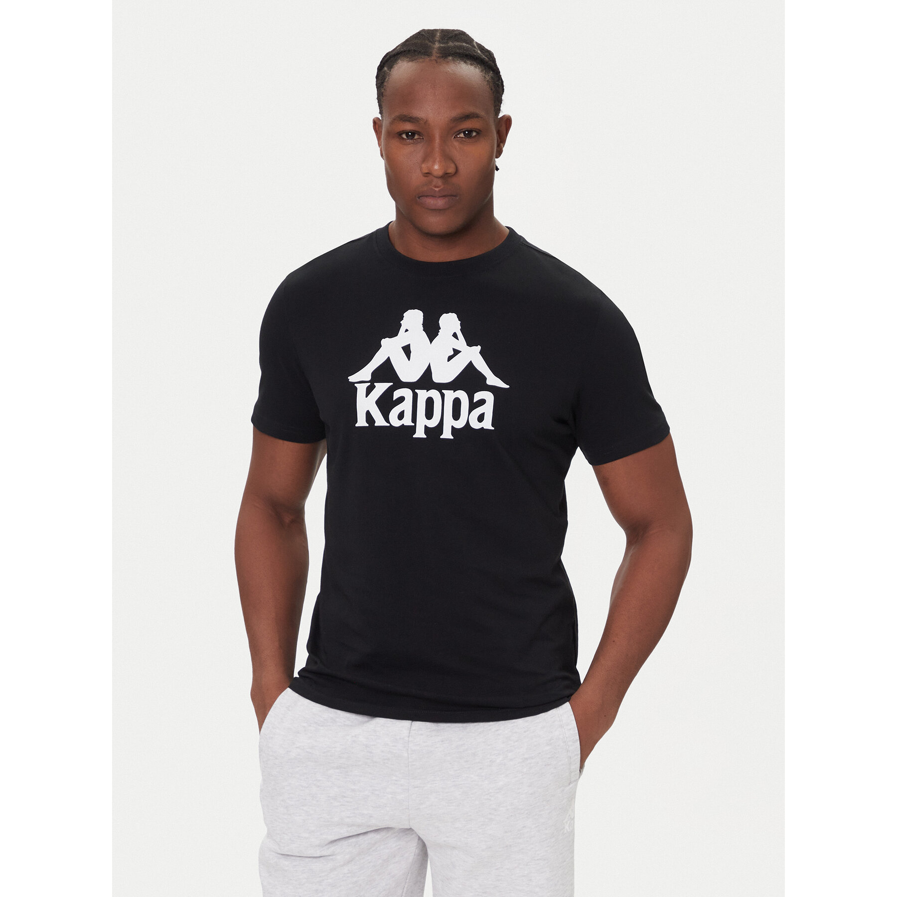 Kappa T-Shirt Authentic 361N6QW Schwarz Regular Fit