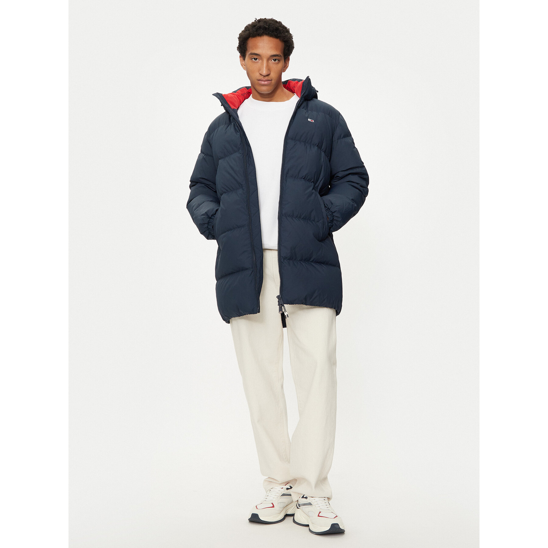 Tommy Jeans Daunenjacke Essential DM0DM20466 Dunkelblau Regular Fit
