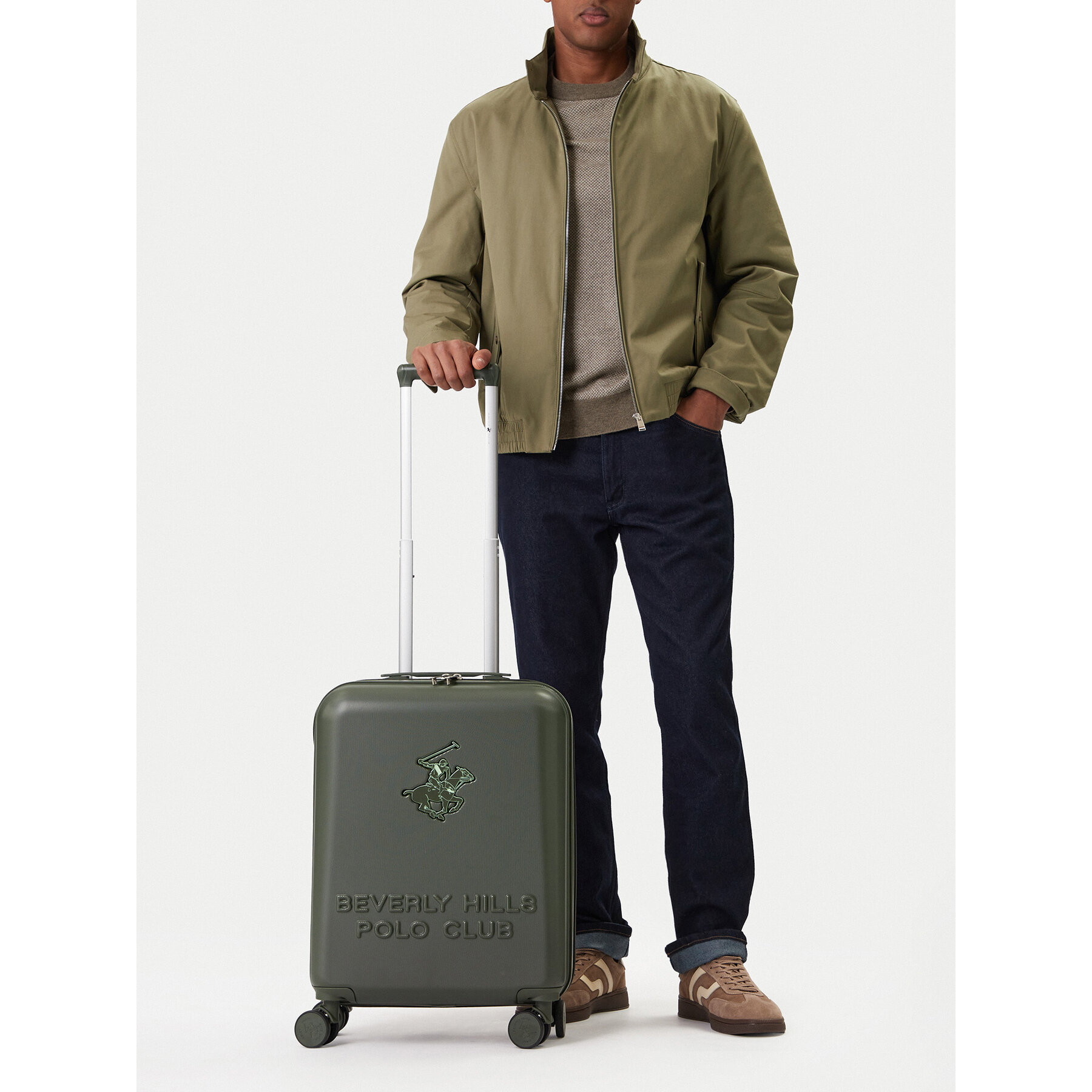 Kabínový kufor Beverly Hills Polo Club CEO-BHPC-S-003-08-KHAKI Kaki